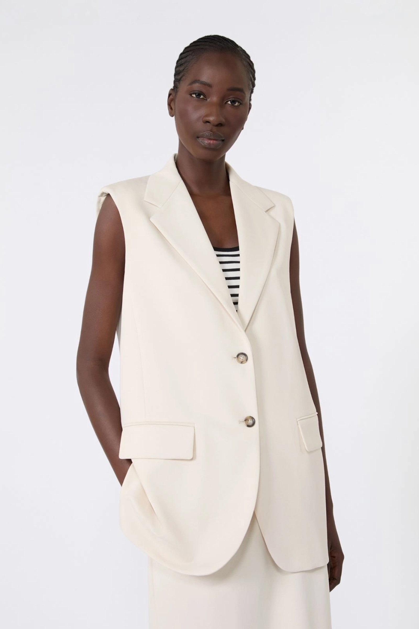 Dames gilet ecru