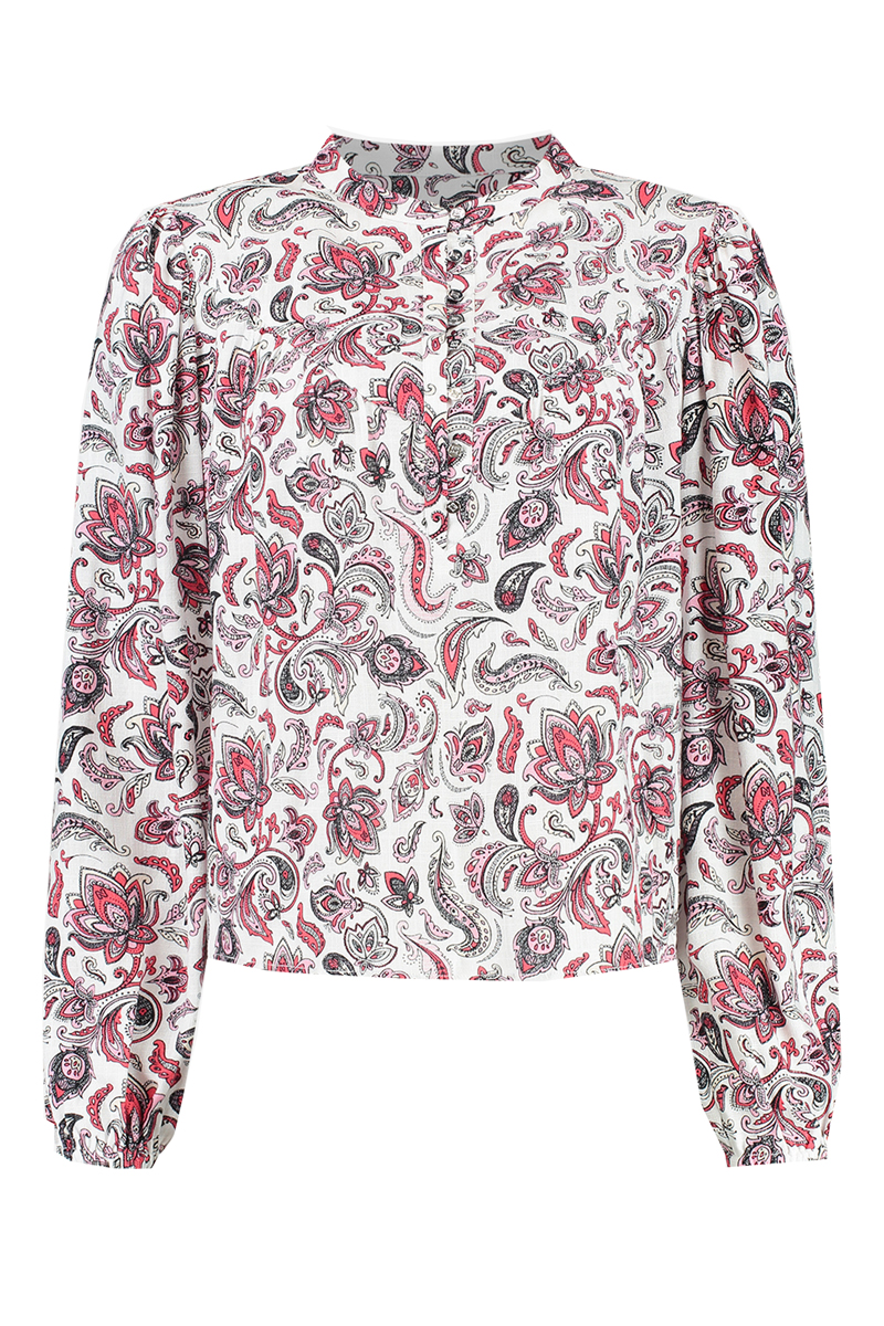 Dames blouse lange mouw wit
