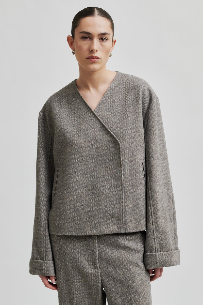 Dames blazer bruin