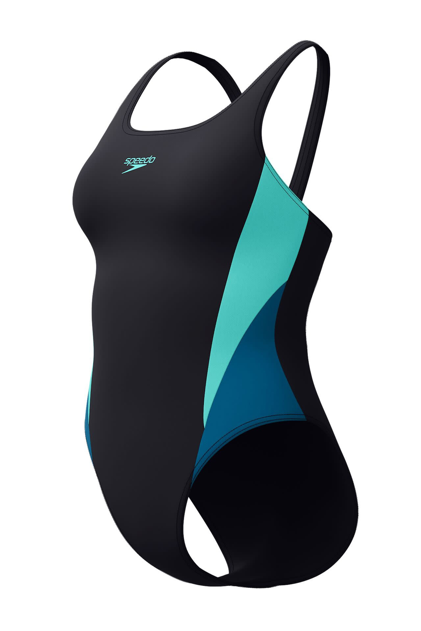 Bad/beach dames badpak sport zwart