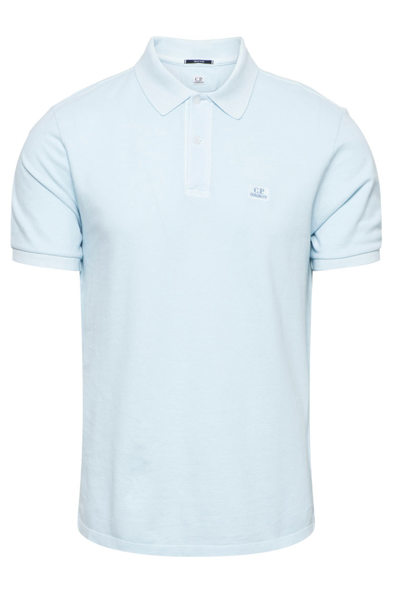 Heren polo korte mouw blauw