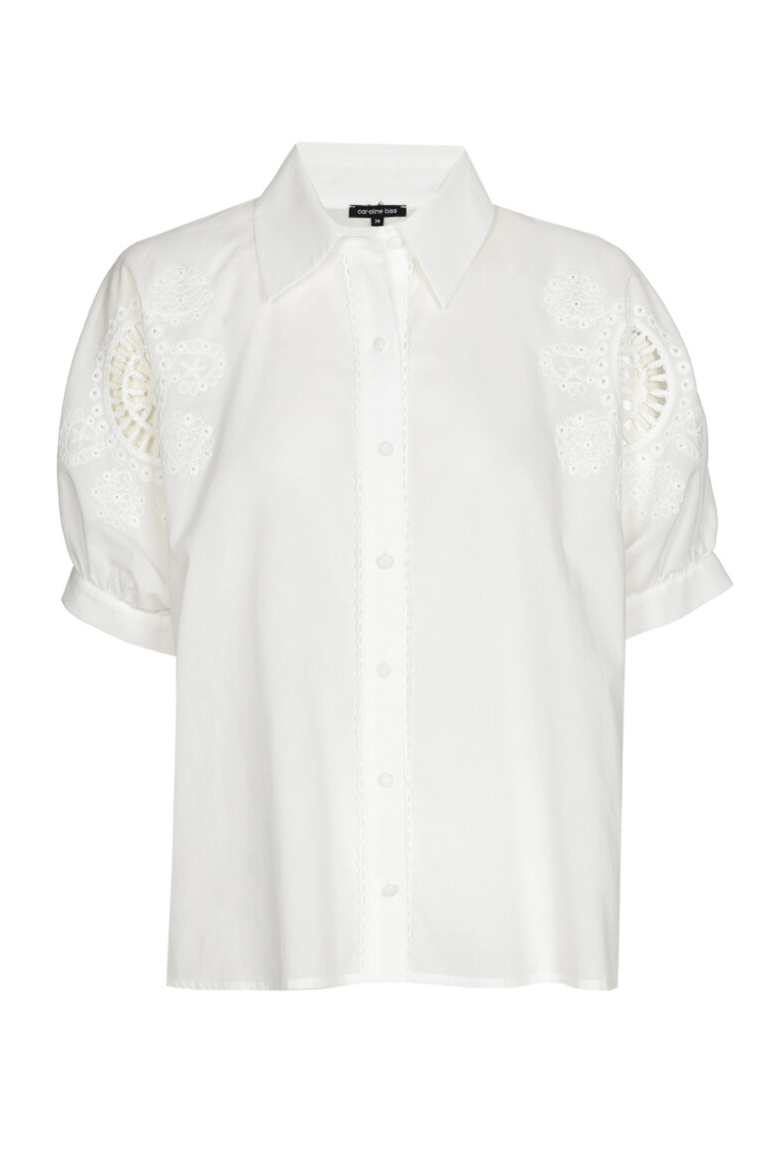 Dames blouse korte mouw ecru