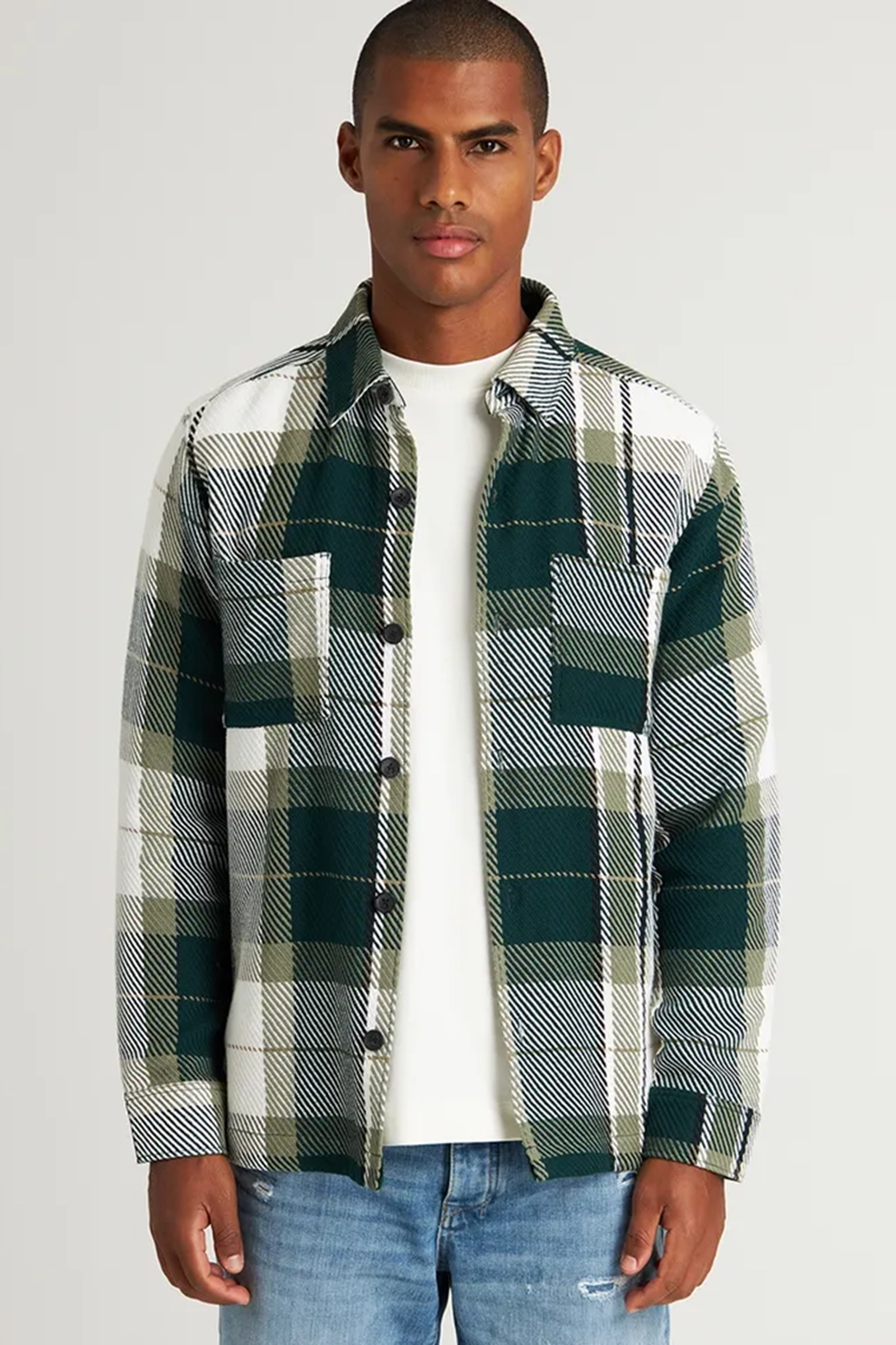 Heren overhemd lm casual groen