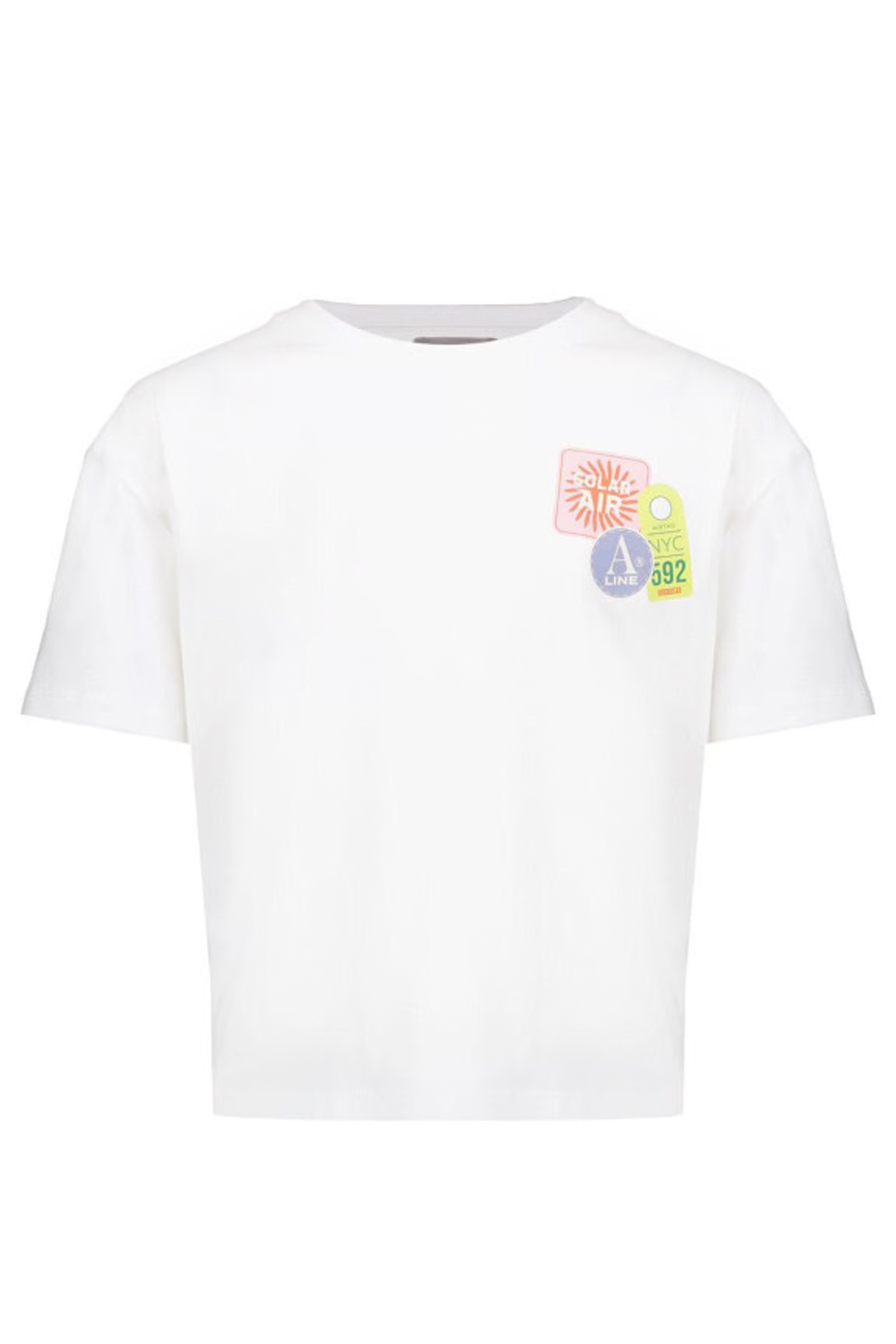 Meisjes t-shirt korte mouw ecru