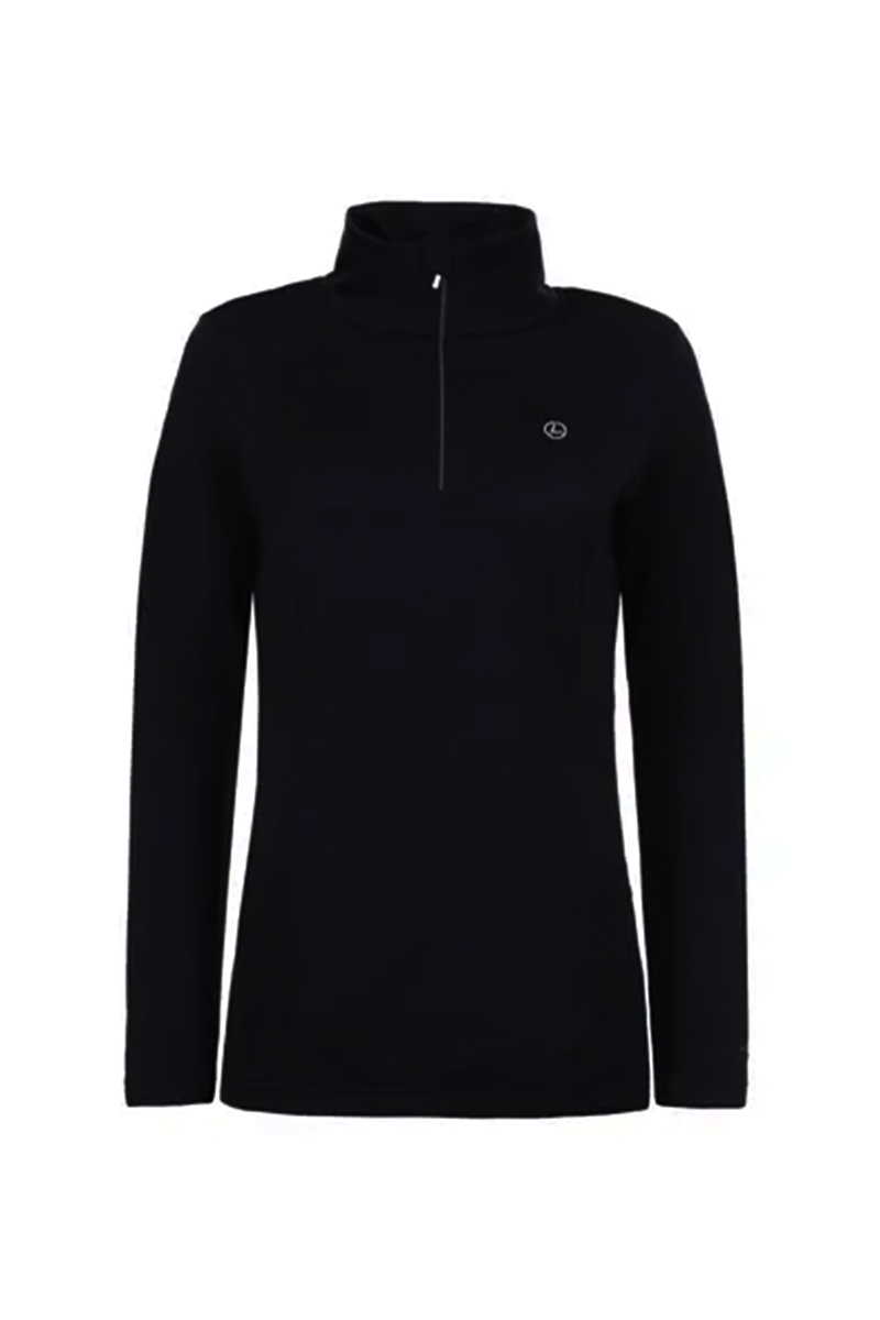 Wintersport dames pully+rits zwart