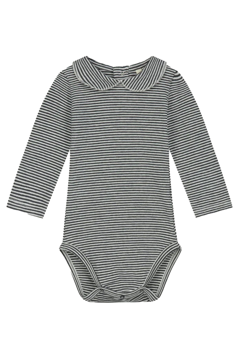 Gray Label Baby collar onesie Zwart-1 1