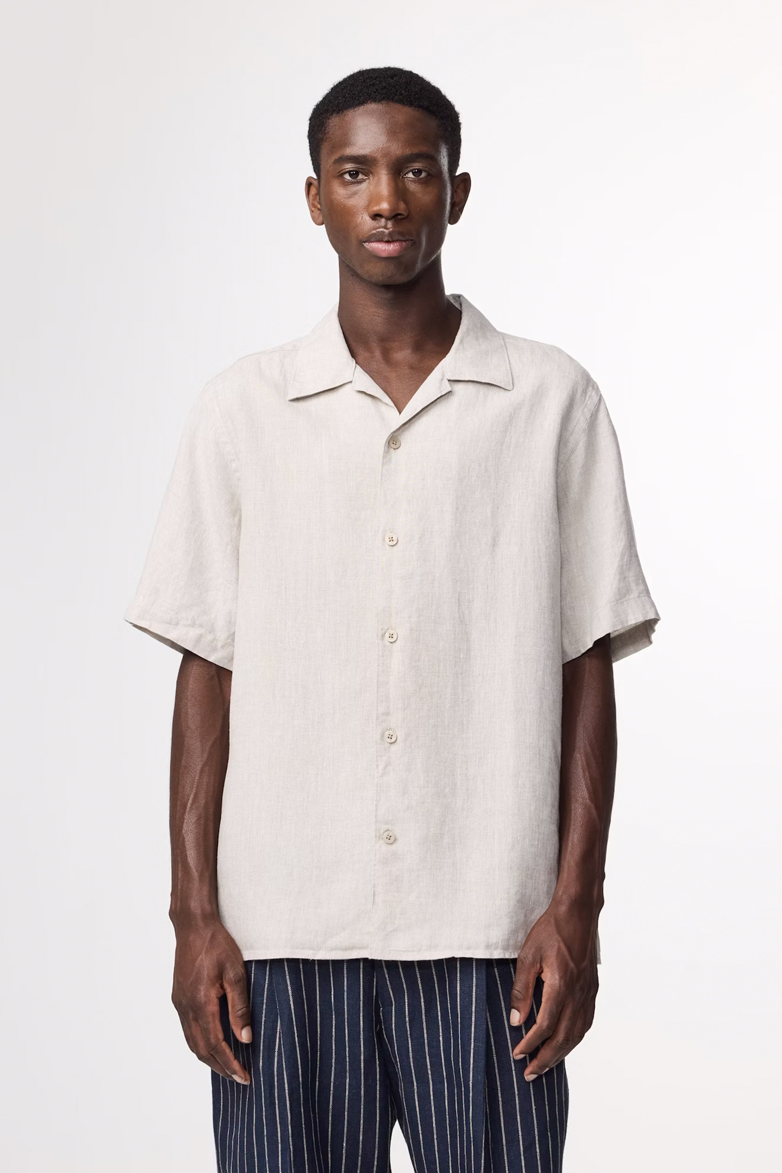 Heren overhemd km casual ecru