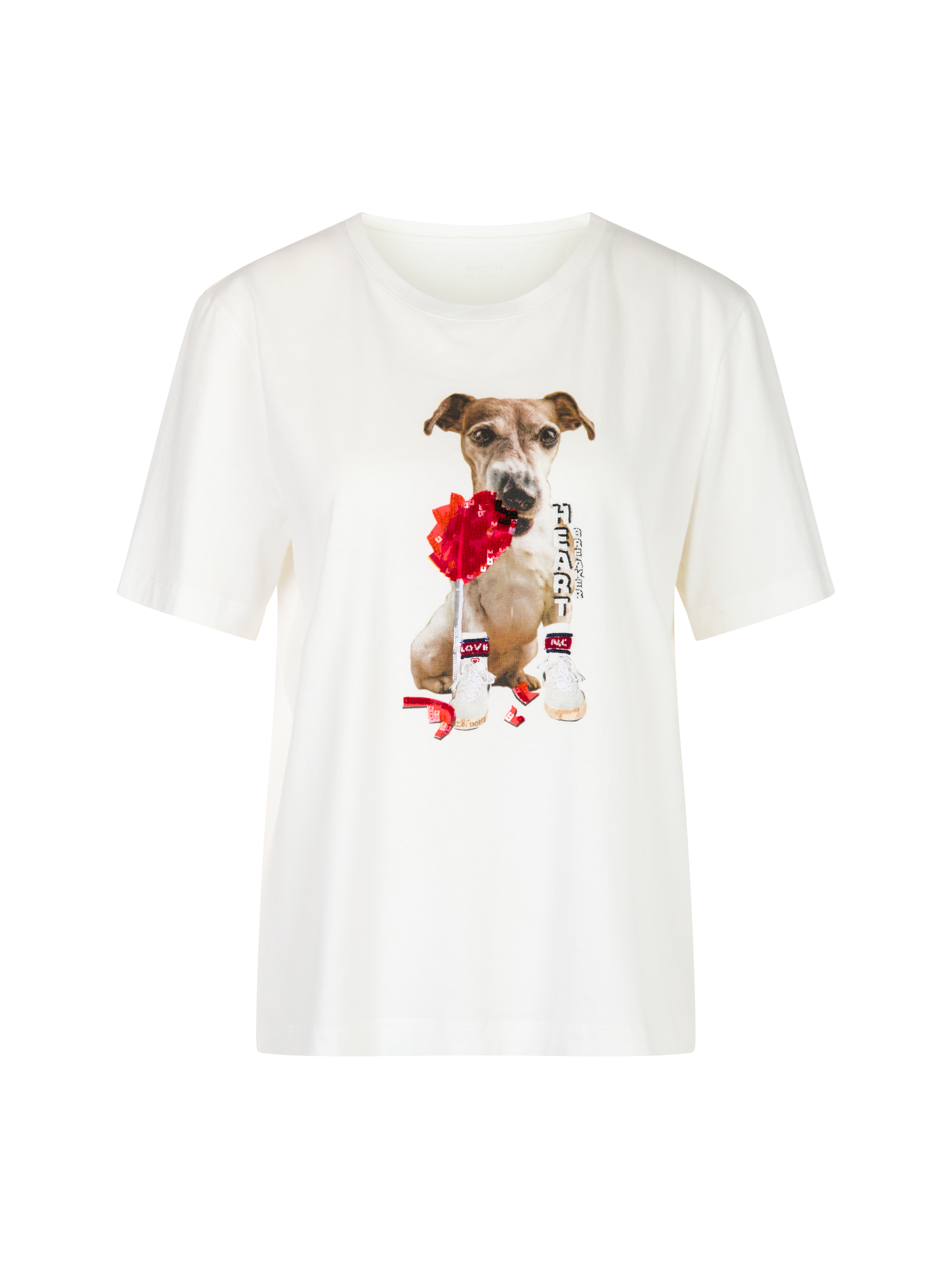 Dames t-shirt korte mouw ecru