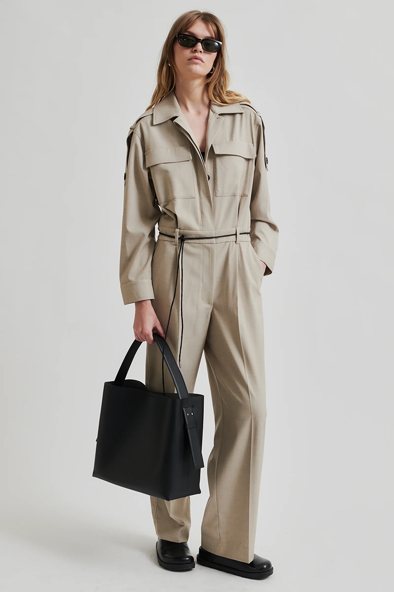 Dames jumpsuit/tuinbroek bruin