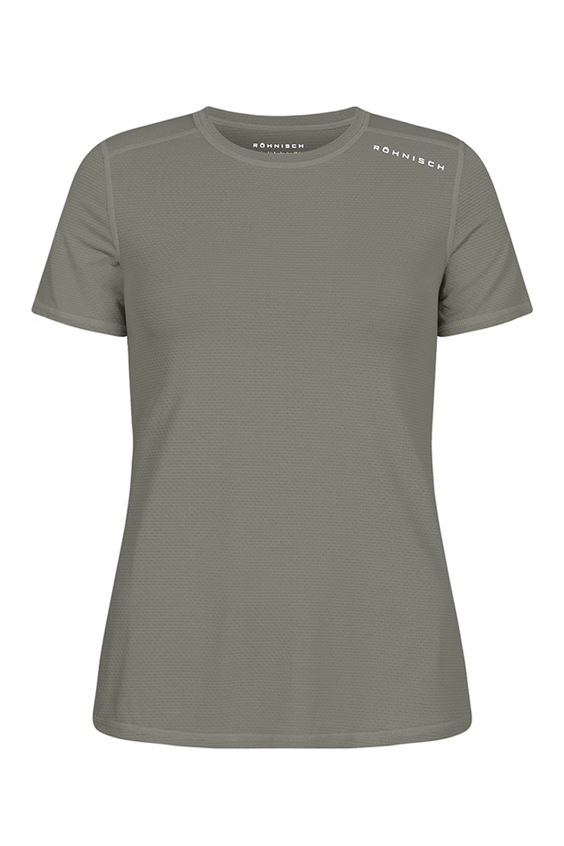 Fitness dames t-shirt km groen