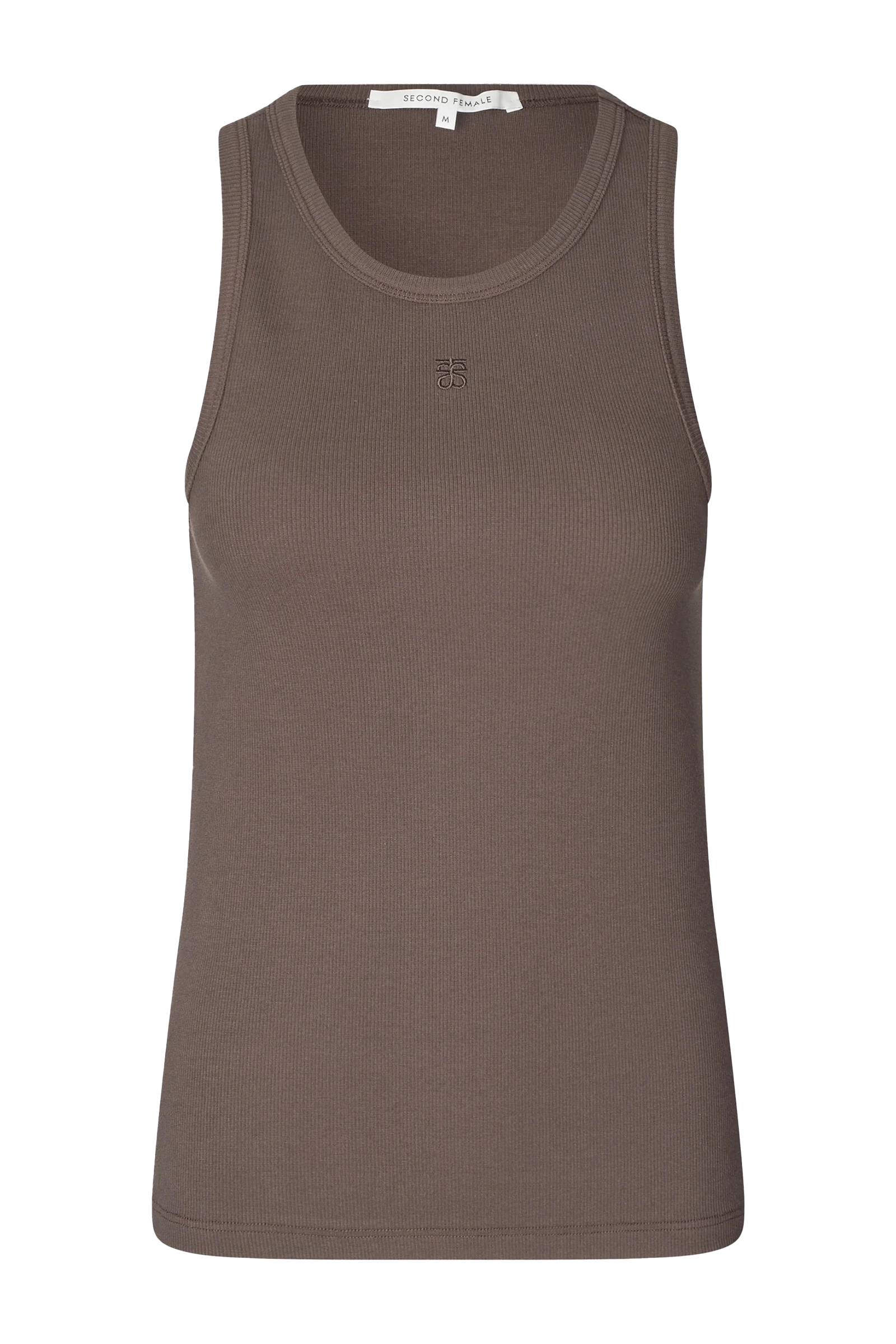 Second Female Gelina tank top bruin/beige-1 1