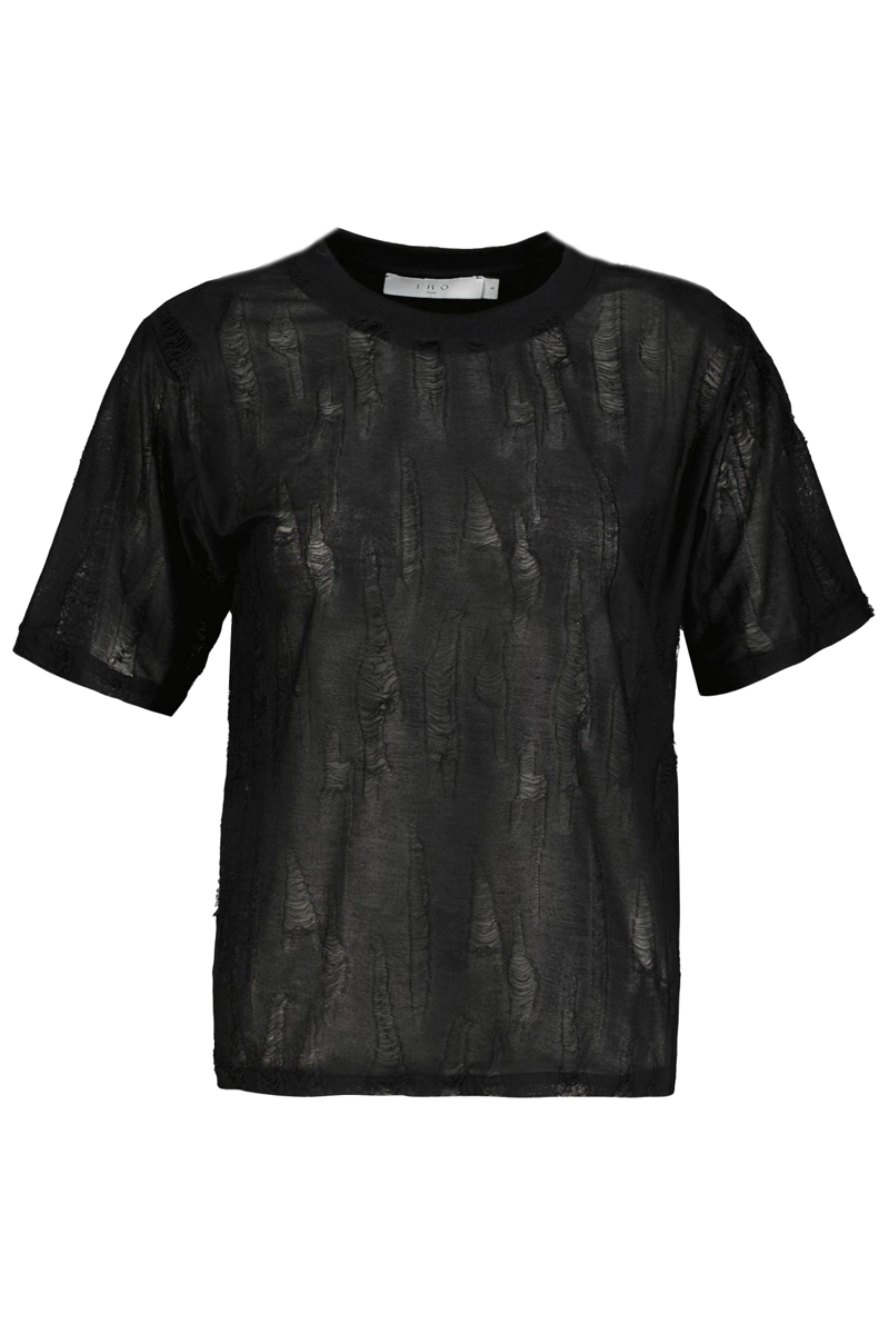 Dames t-shirt korte mouw zwart