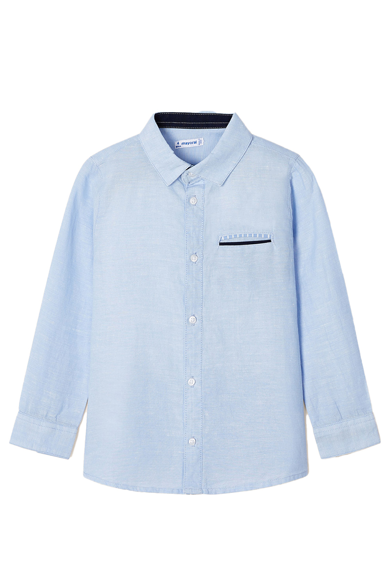 Mayoral Linen shirt Blauw-1 1