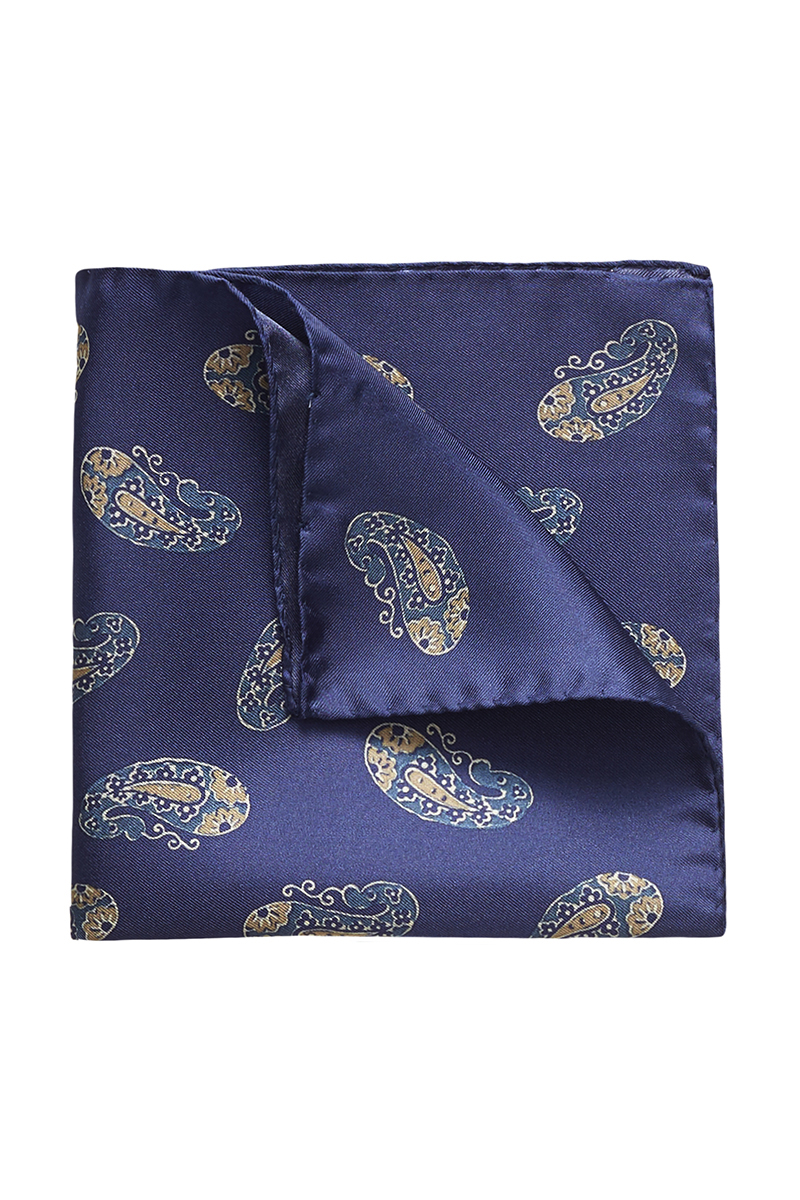 Eton Pocket Square Blauw-1 1