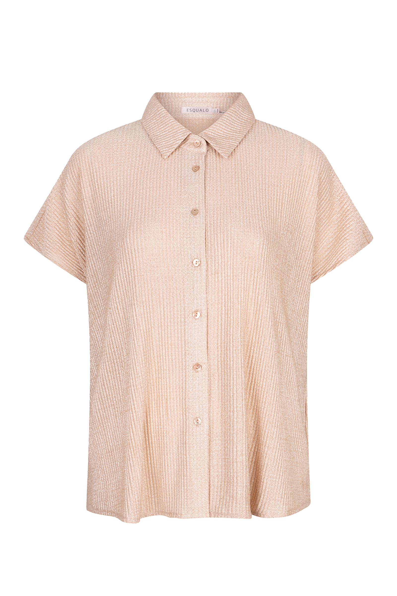 Esqualo Blouse plisse glitter Rose-1 1