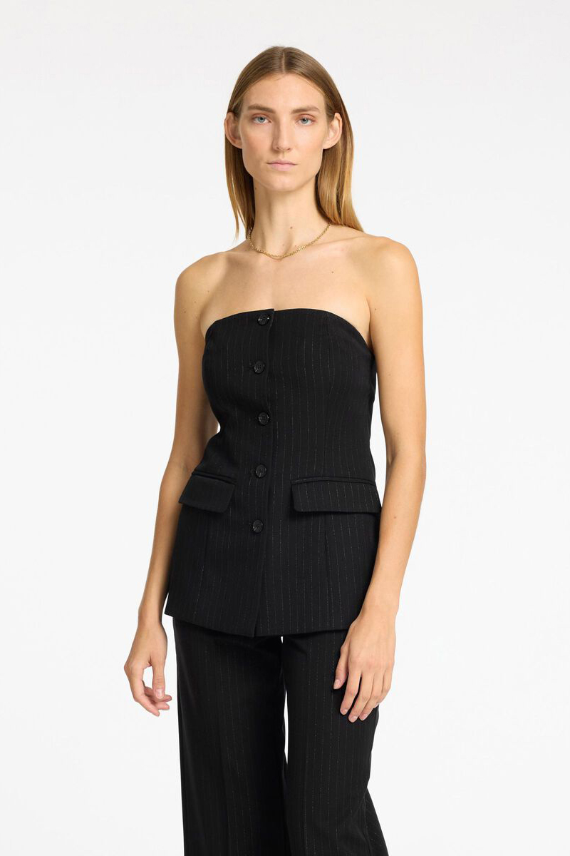 Dames blouse korte mouw zwart