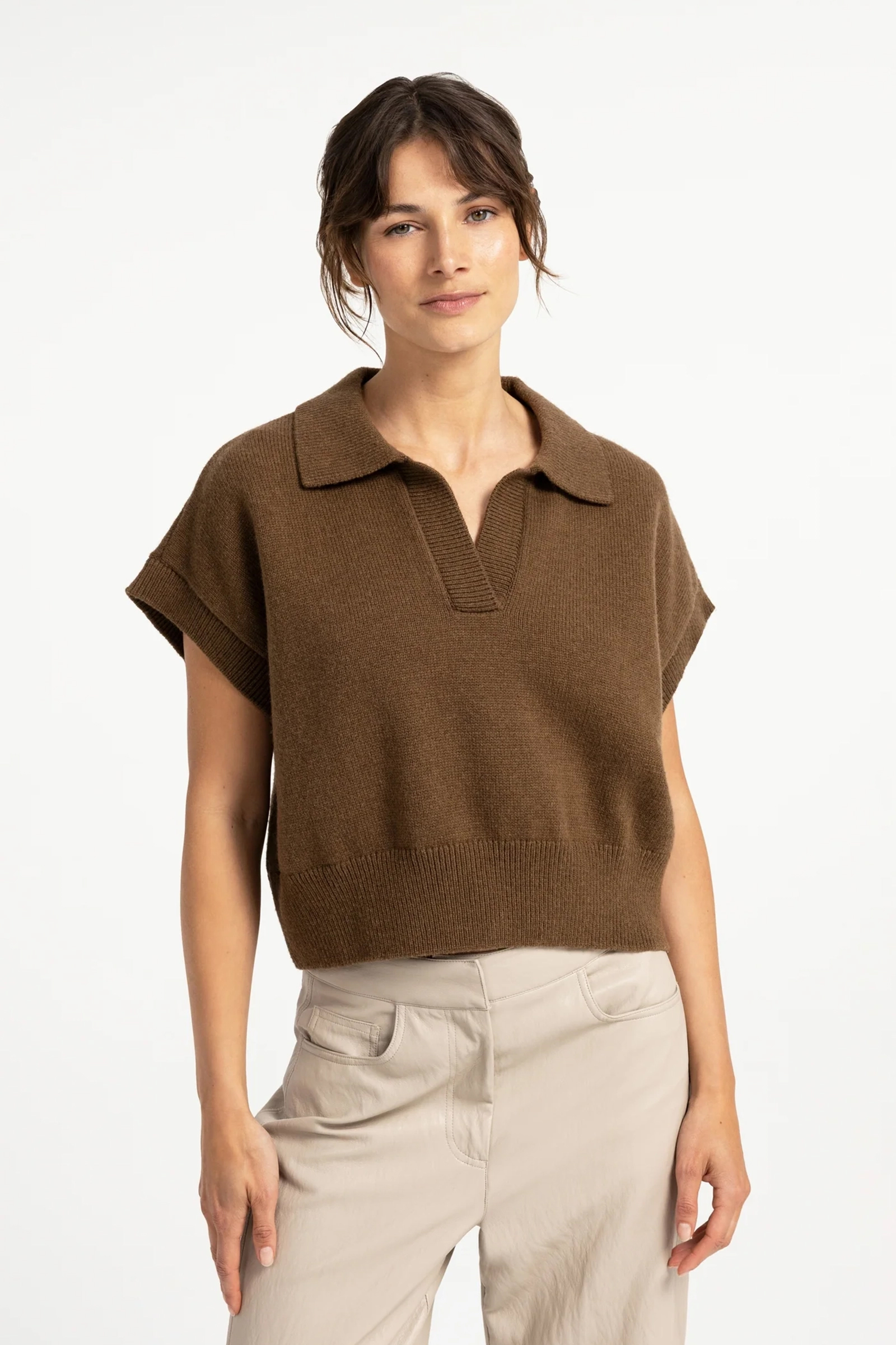 Dames sweater bruin