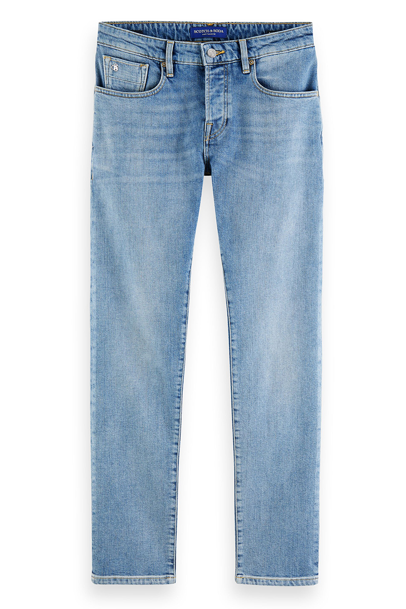 Scotch & Soda Essentials Ralston in organic cotto Blauw-1 1