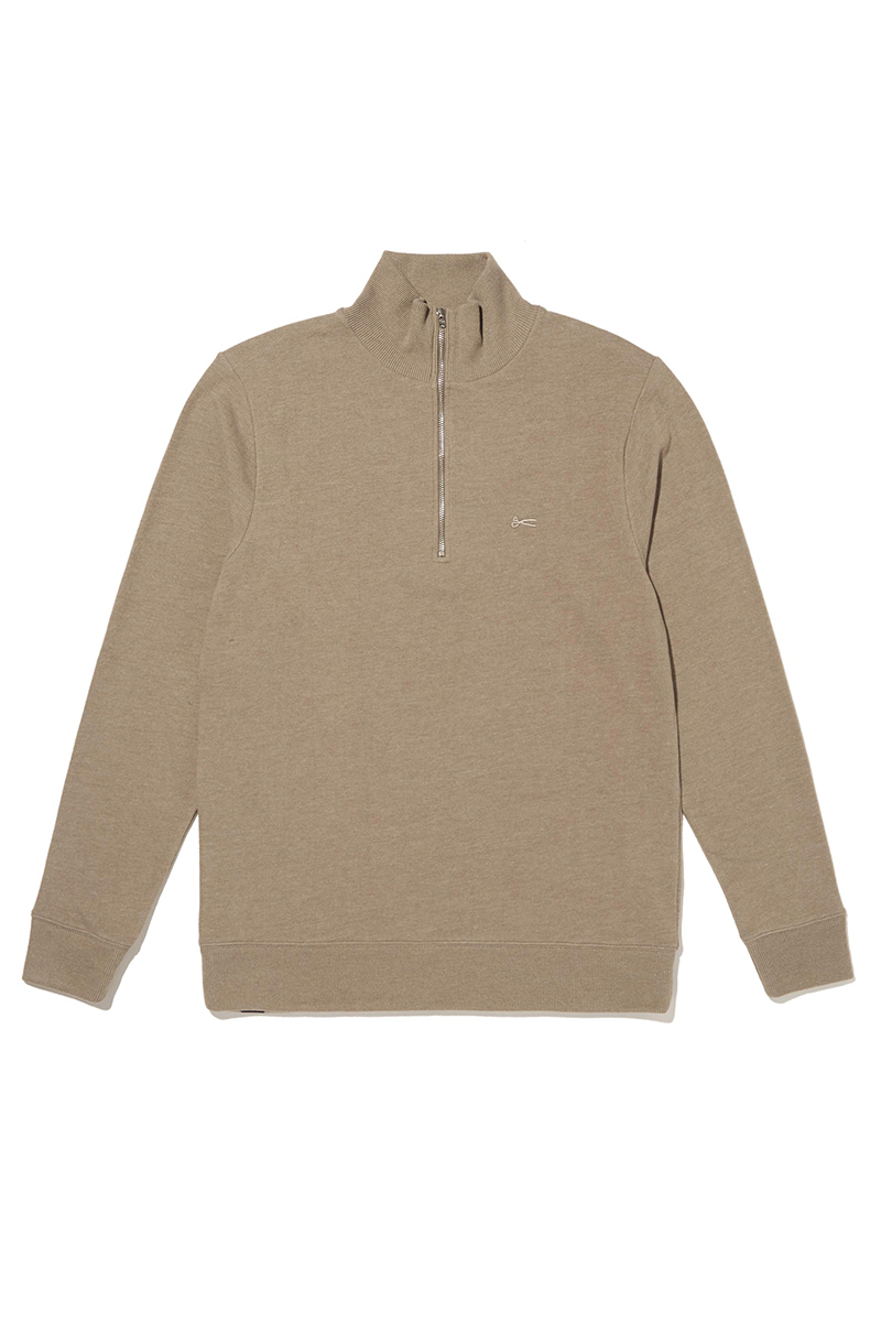 Denham ROGER HALF ZIP KNIT CMJ bruin/beige-1 1