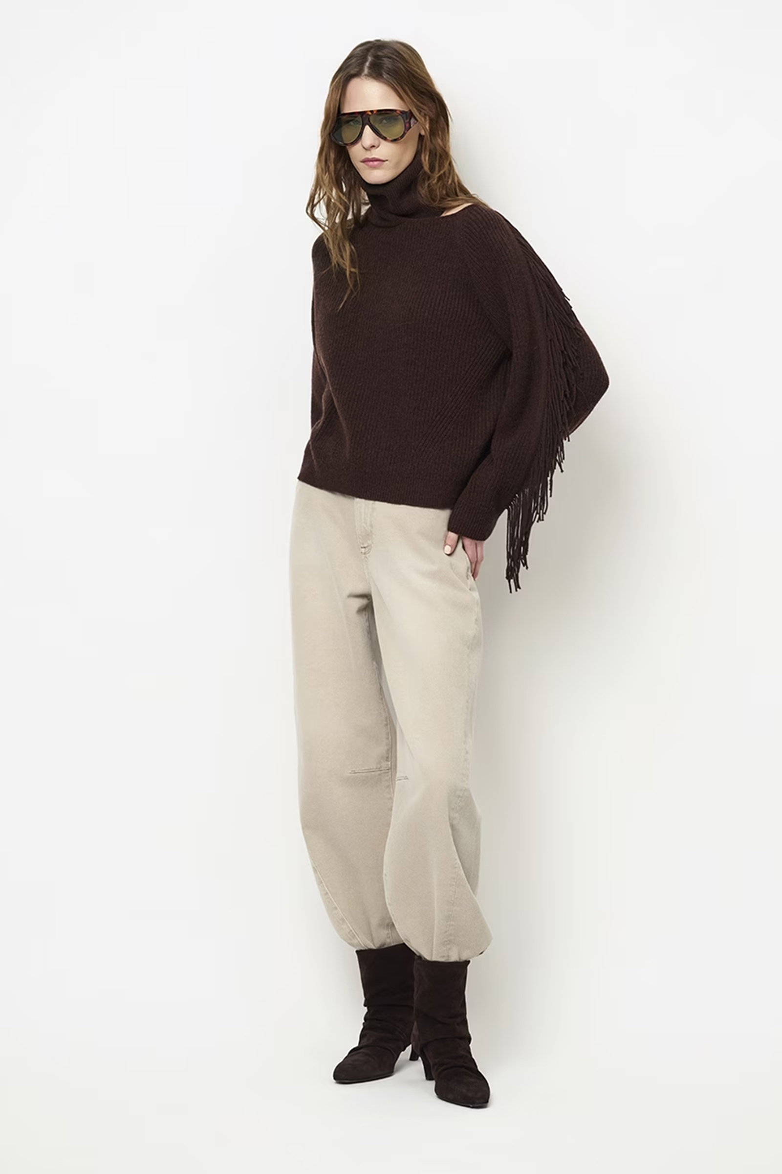 Dames broek bruin