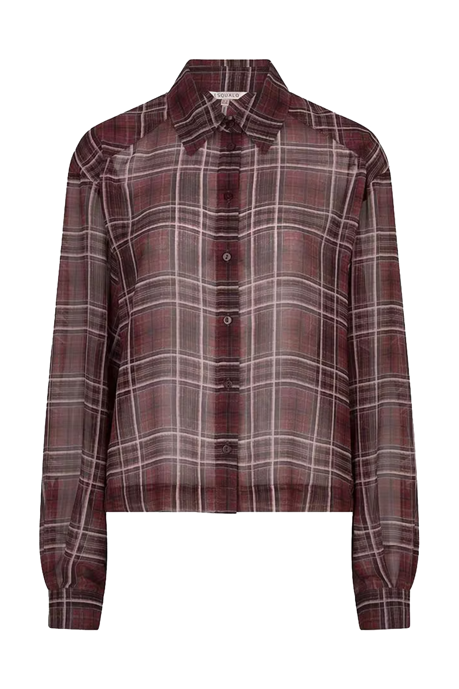 Dames blouse lange mouw bruin