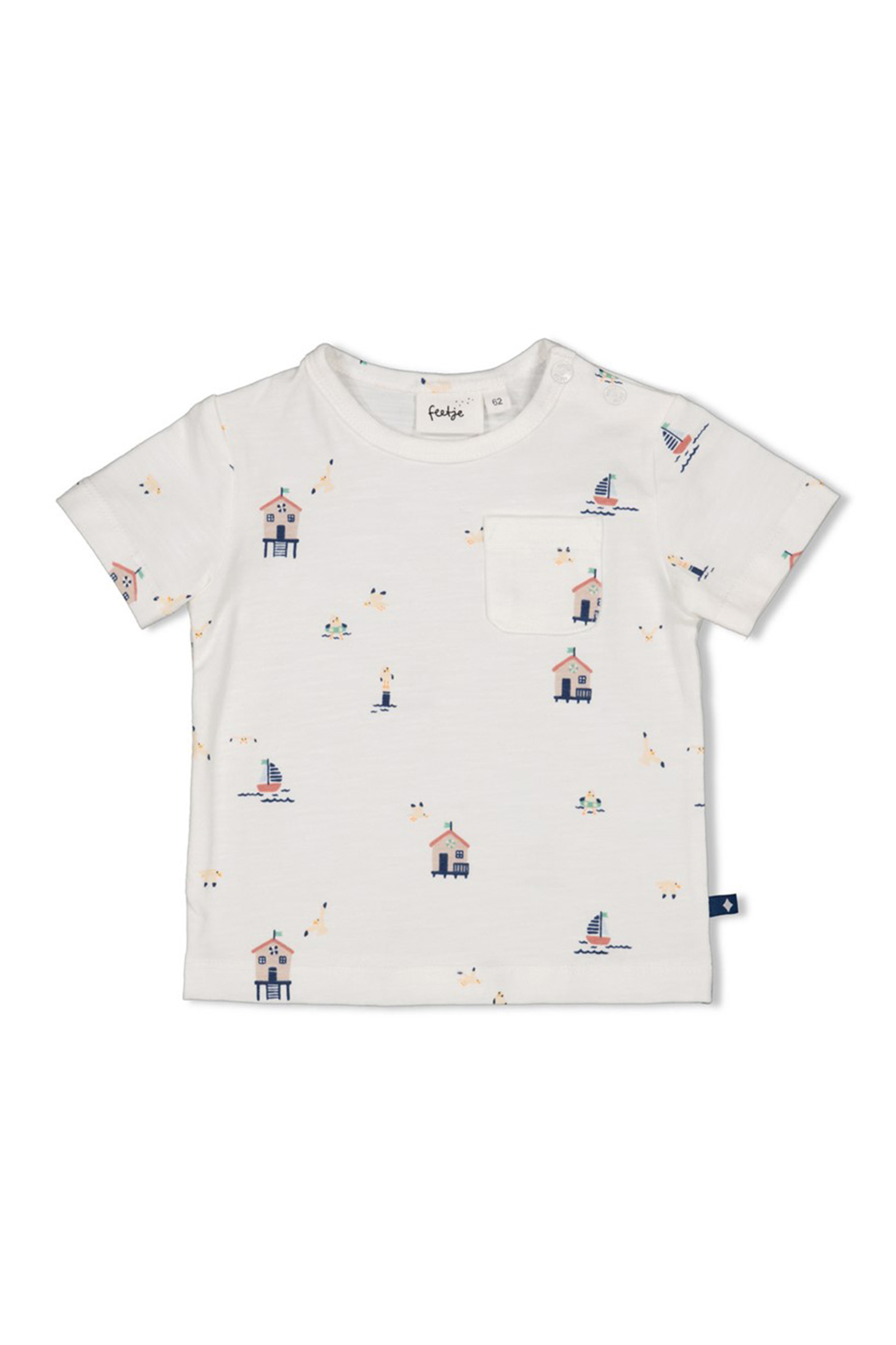 Baby t-shirt korte mouw ecru