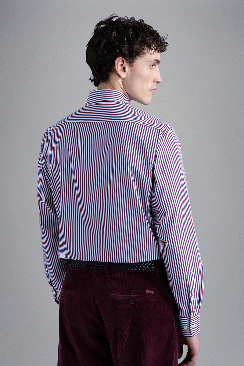 Heren overhemd lm casual blauw