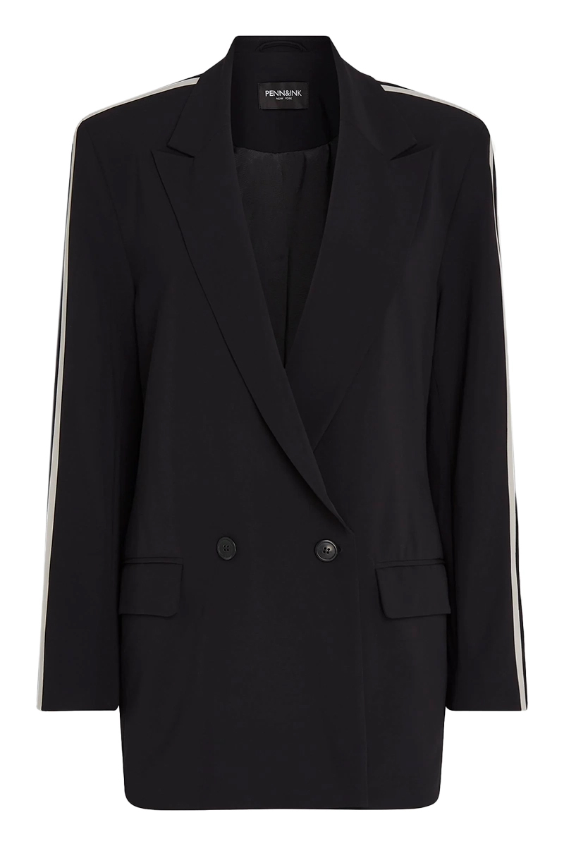 Penn&Ink N.Y. Blazer stripe Zwart-1 1