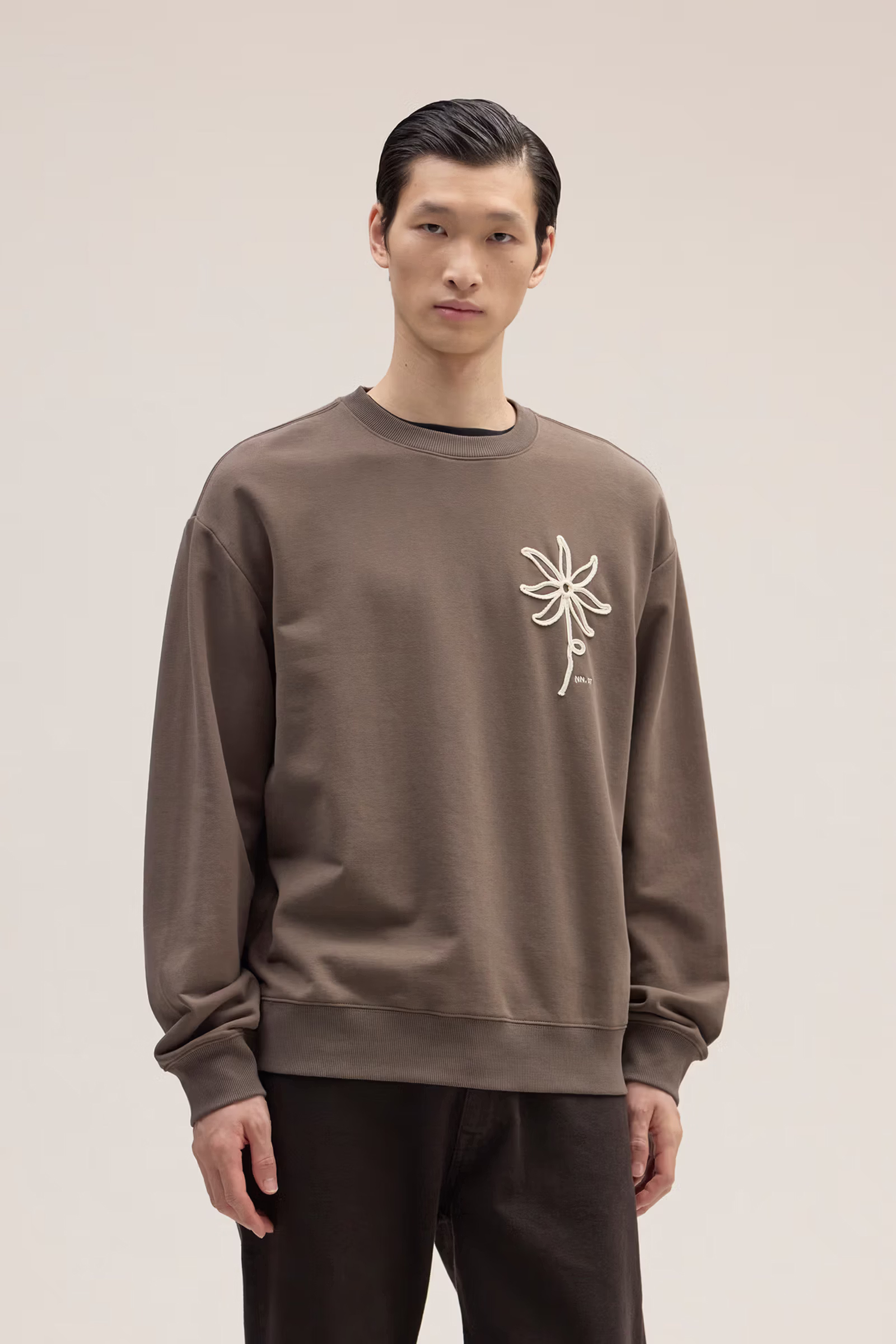 Heren overhemd lm casual bruin