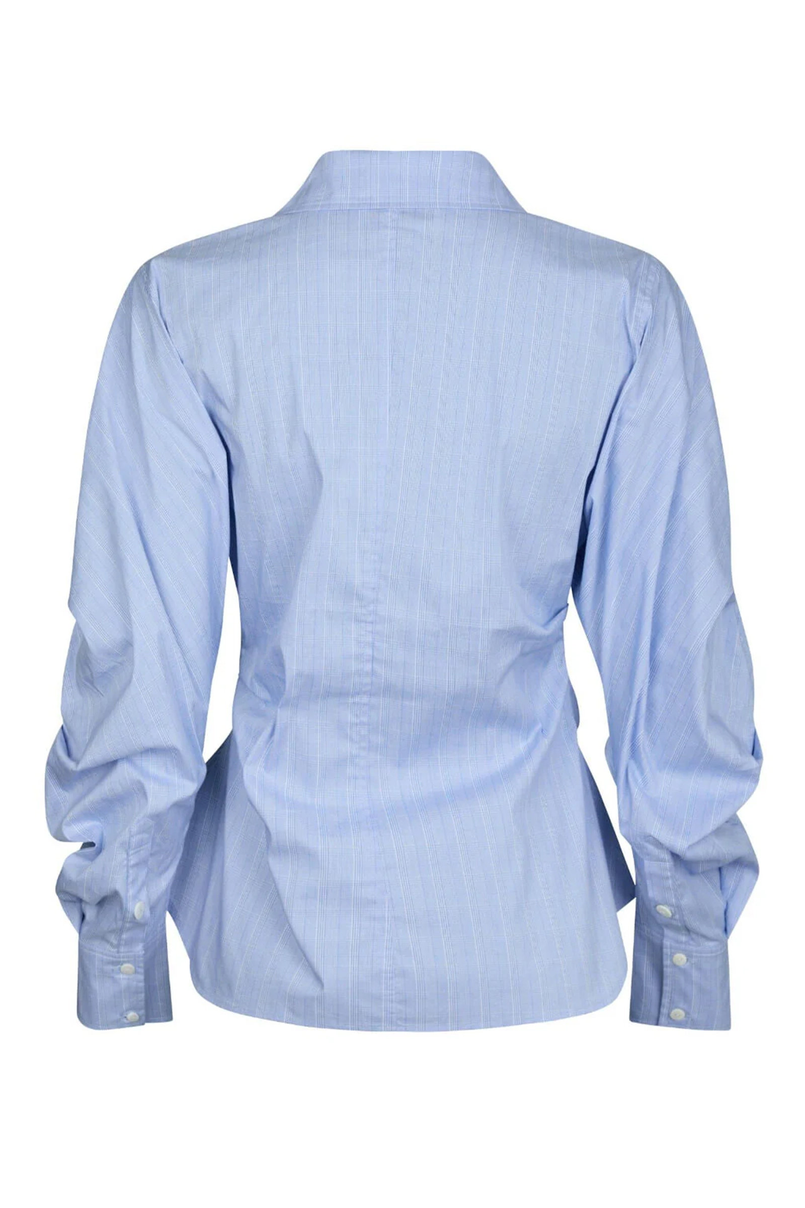 Dames blouse lange mouw blauw