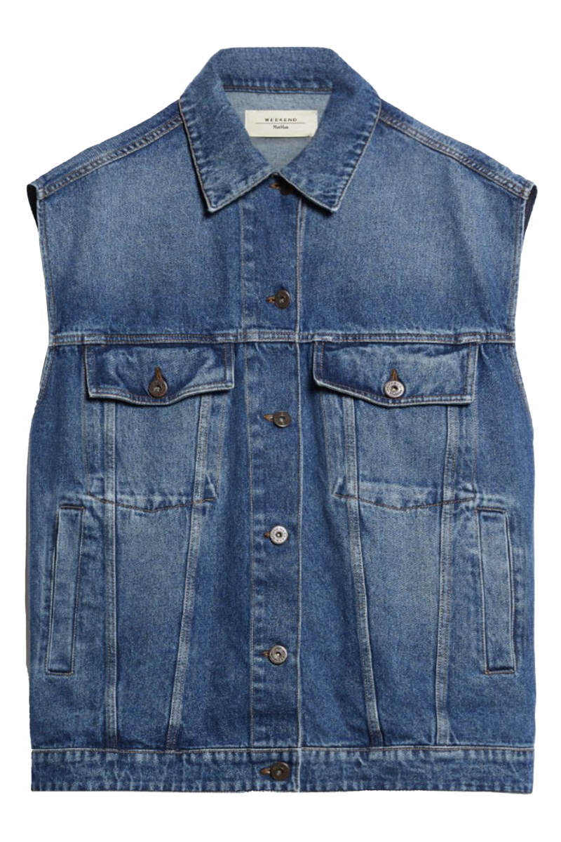 Dames gilet blauw