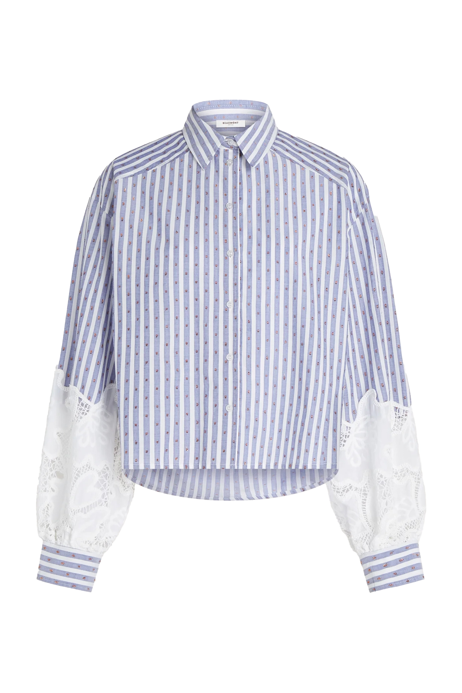 Dames blouse lange mouw blauw