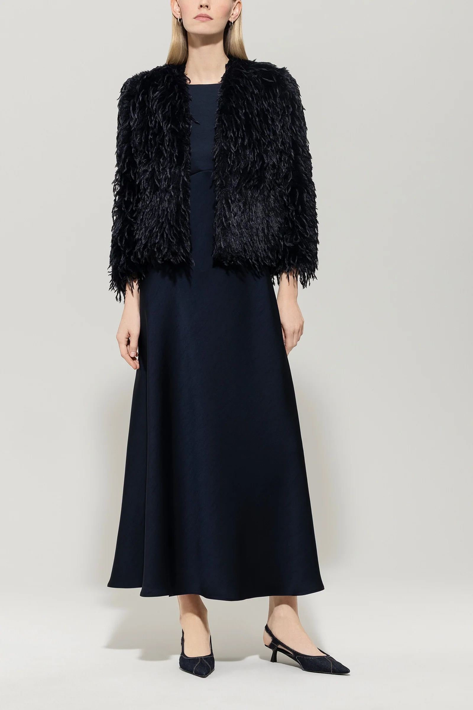Dames blouse lange mouw blauw