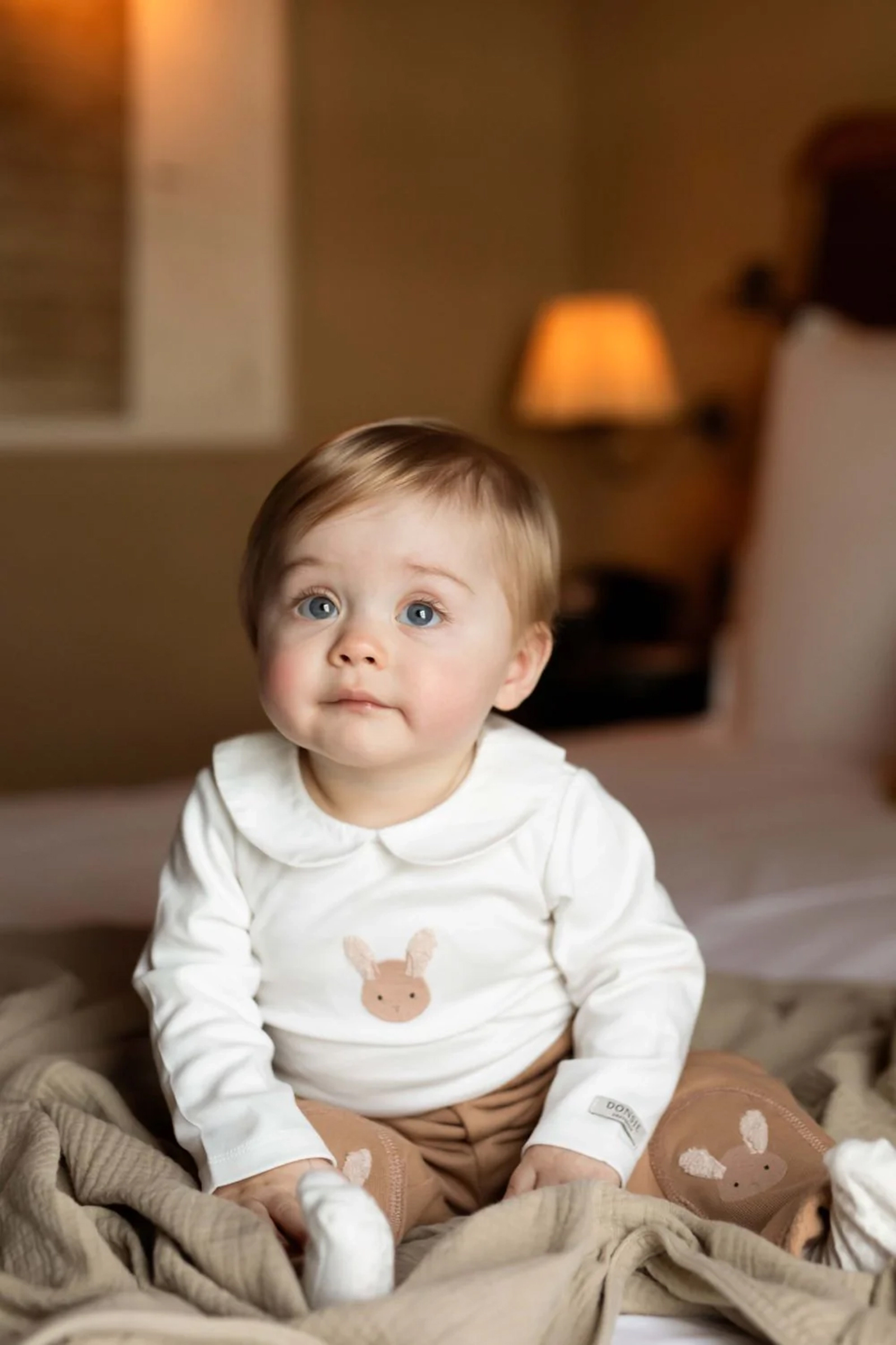 Baby romper lange mouw ecru