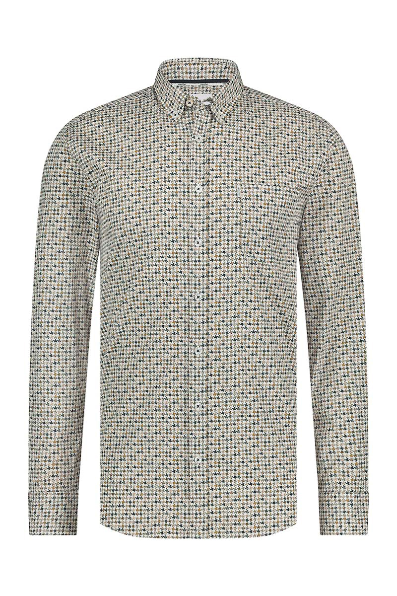 Heren overhemd lm casual wit