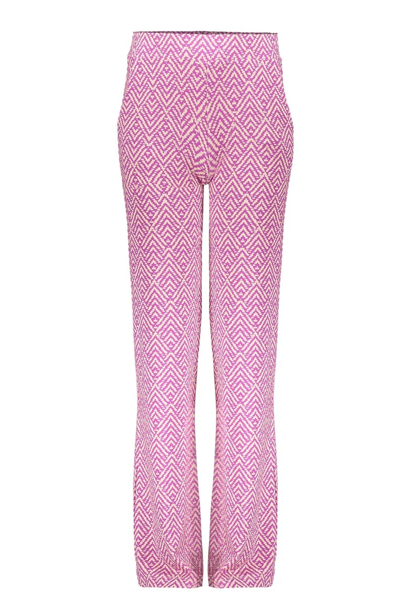 Geisha Pants wide AOP Paars-1 1