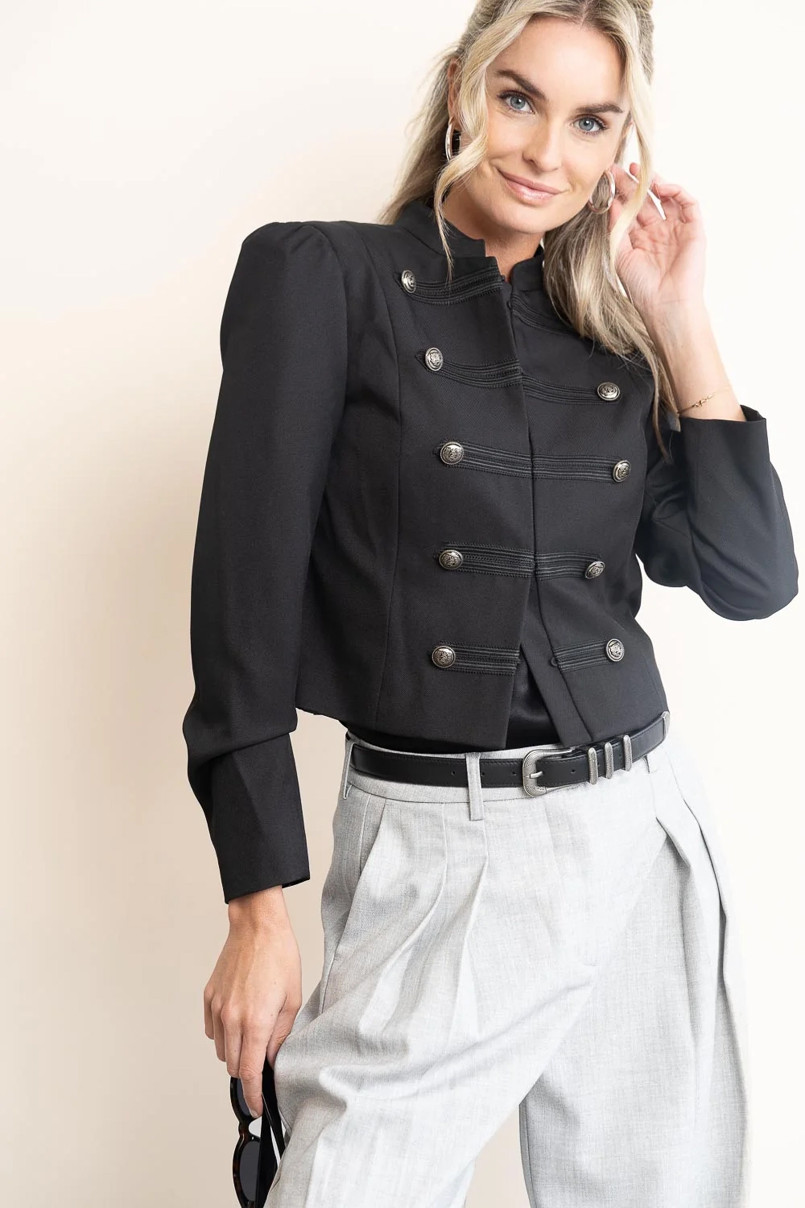 Dames blazer zwart