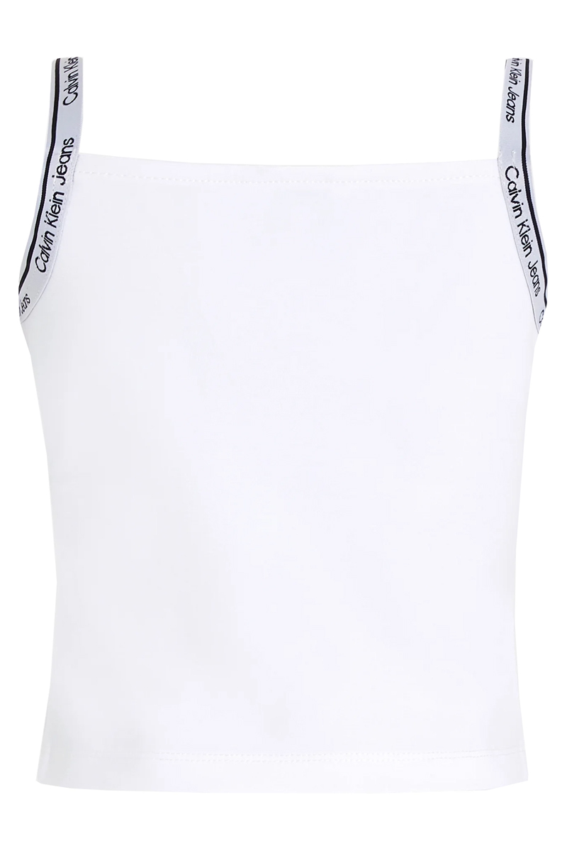 Calvin Klein Logo tape strap punto top Wit-1 2