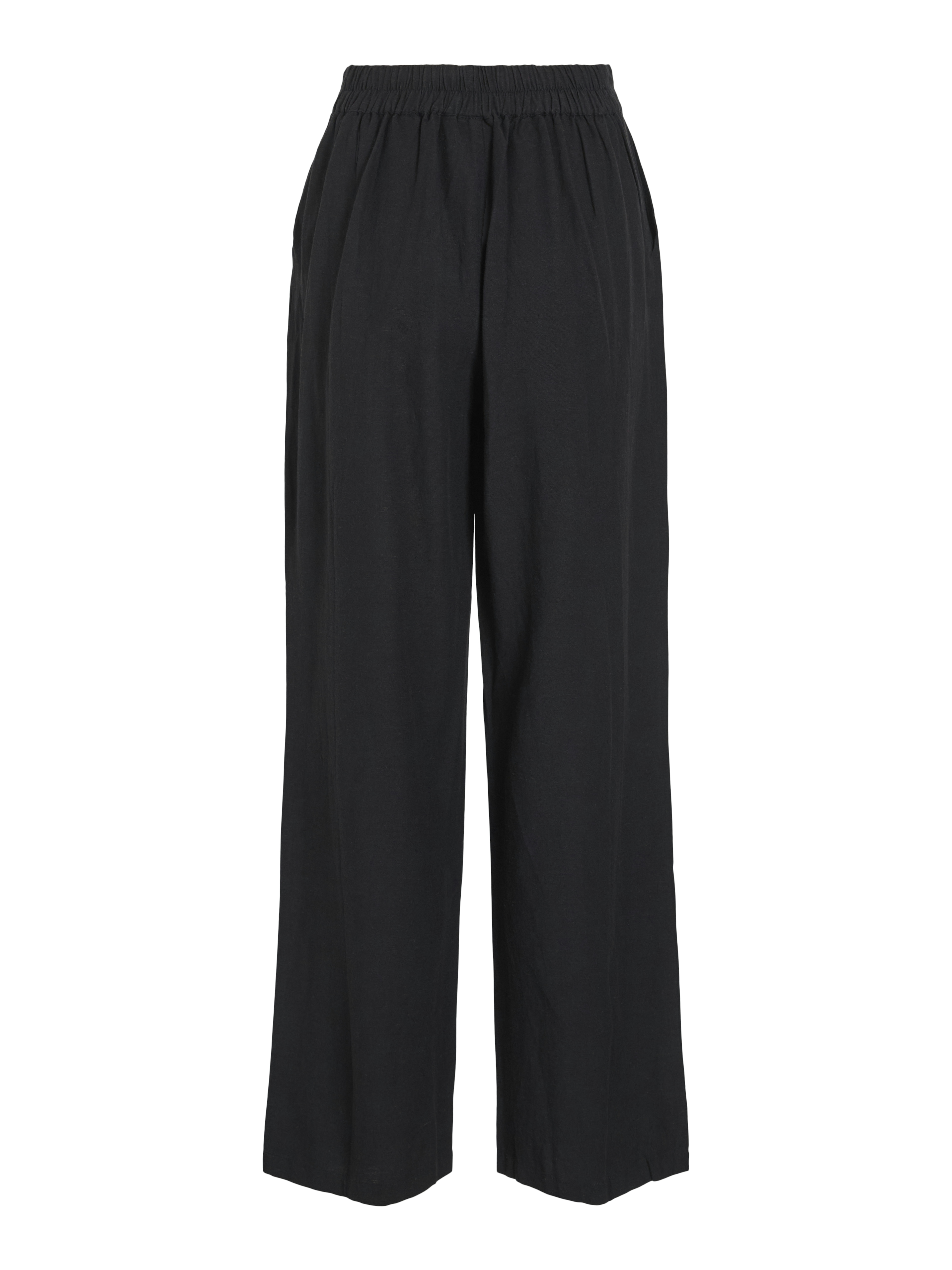 Vila VIPOLENE HW PANTS 295042001-Black Beauty/BIRCH + GOLD GLITTER 2