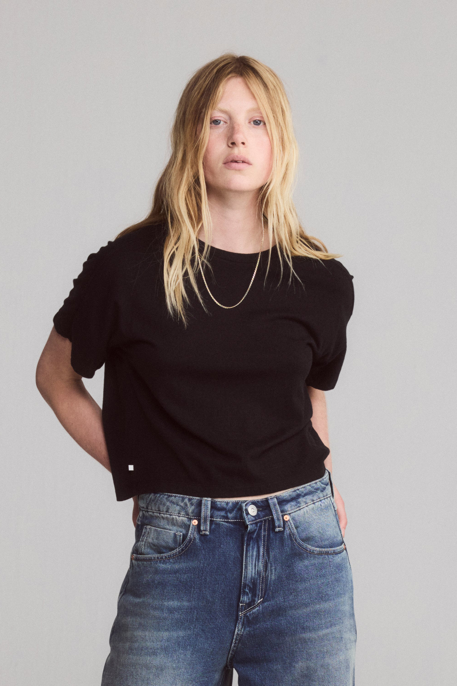 Dames t-shirt korte mouw zwart