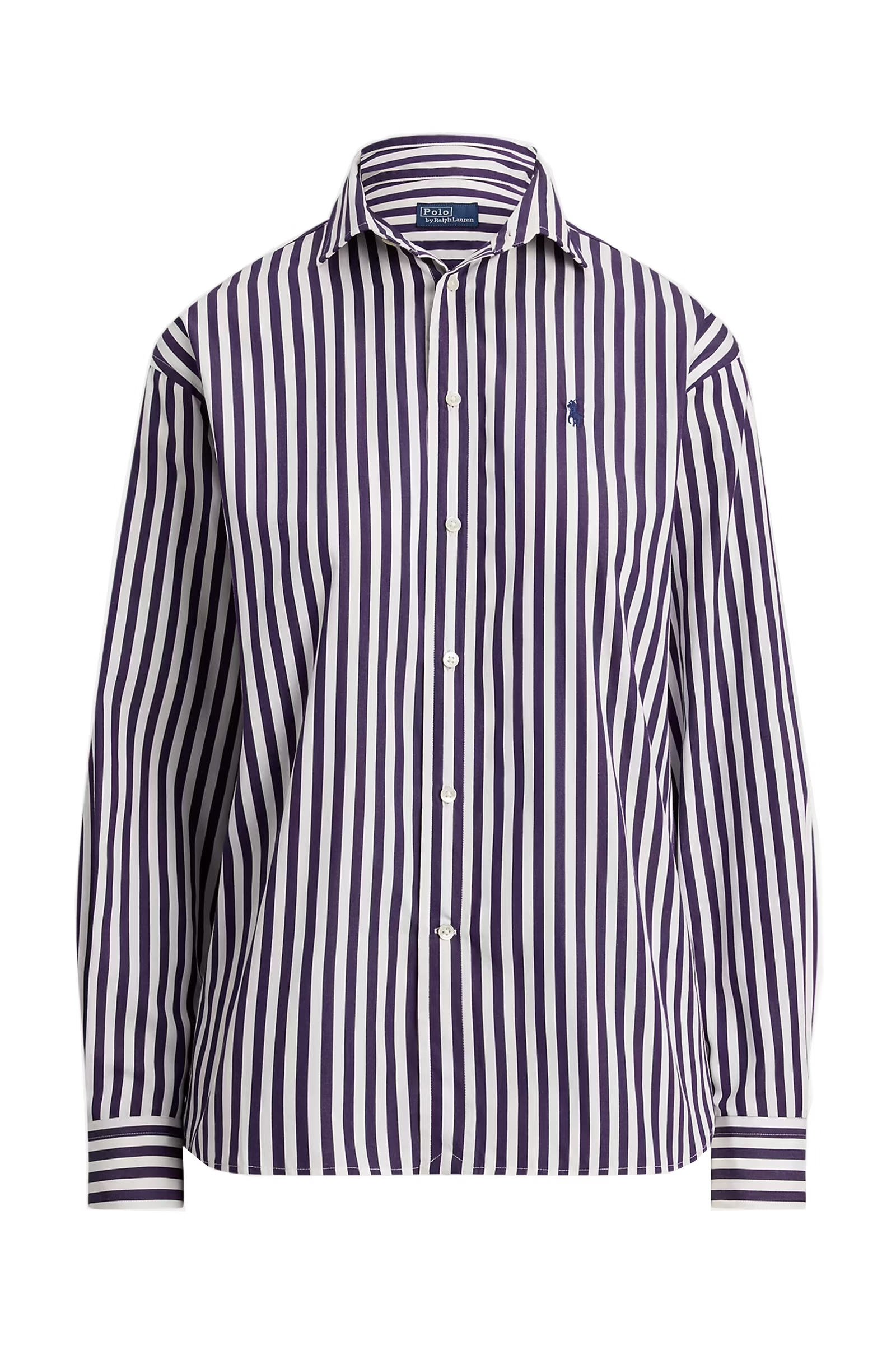 Dames blouse lange mouw paars