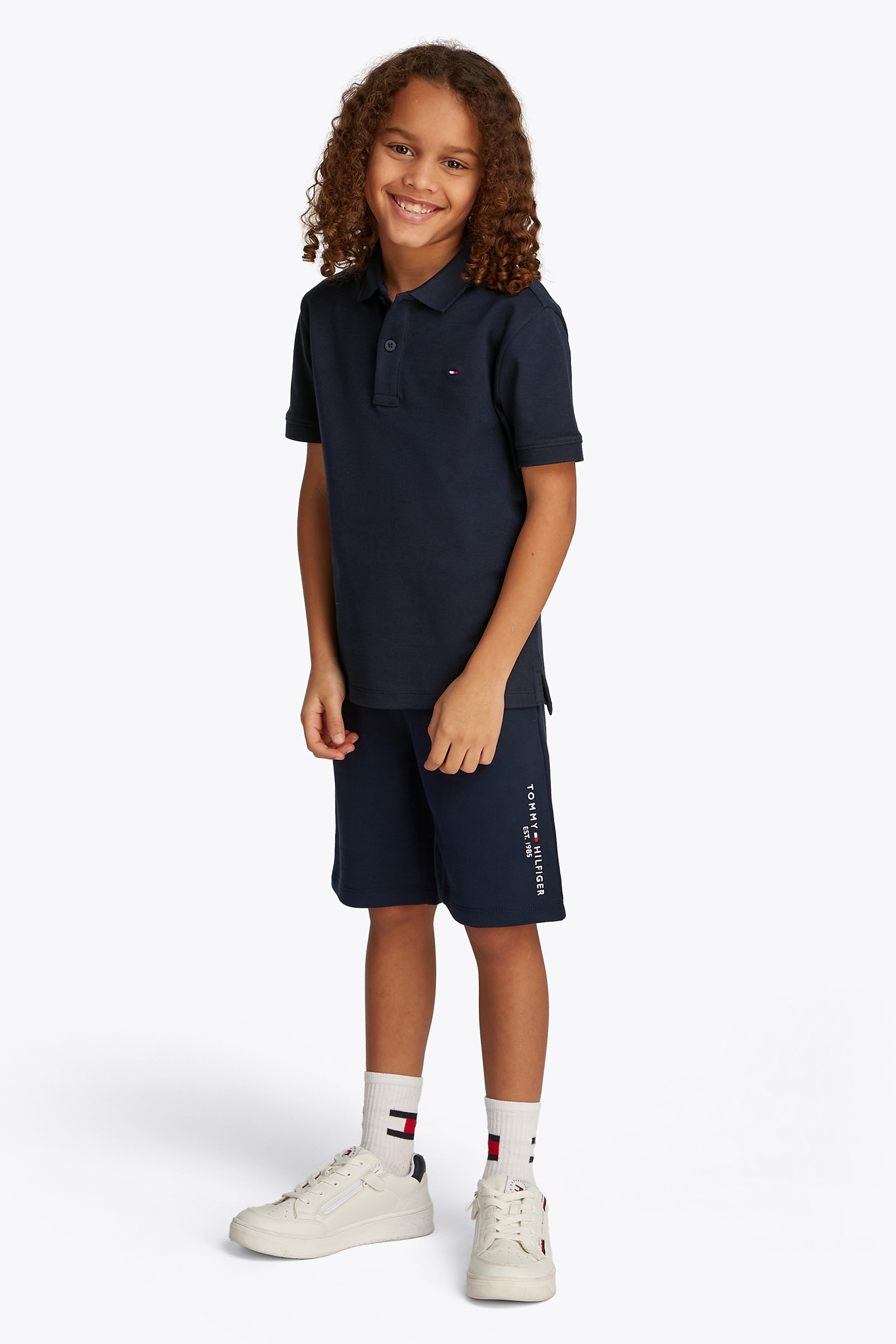 Jongens polo korte mouw blauw
