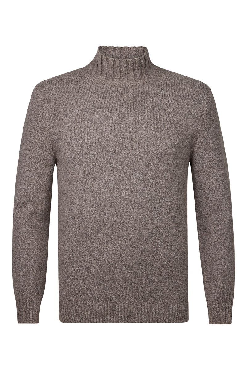 Profuomo PULLOVER MOCK NECK MID BROWN Mid Brown 1