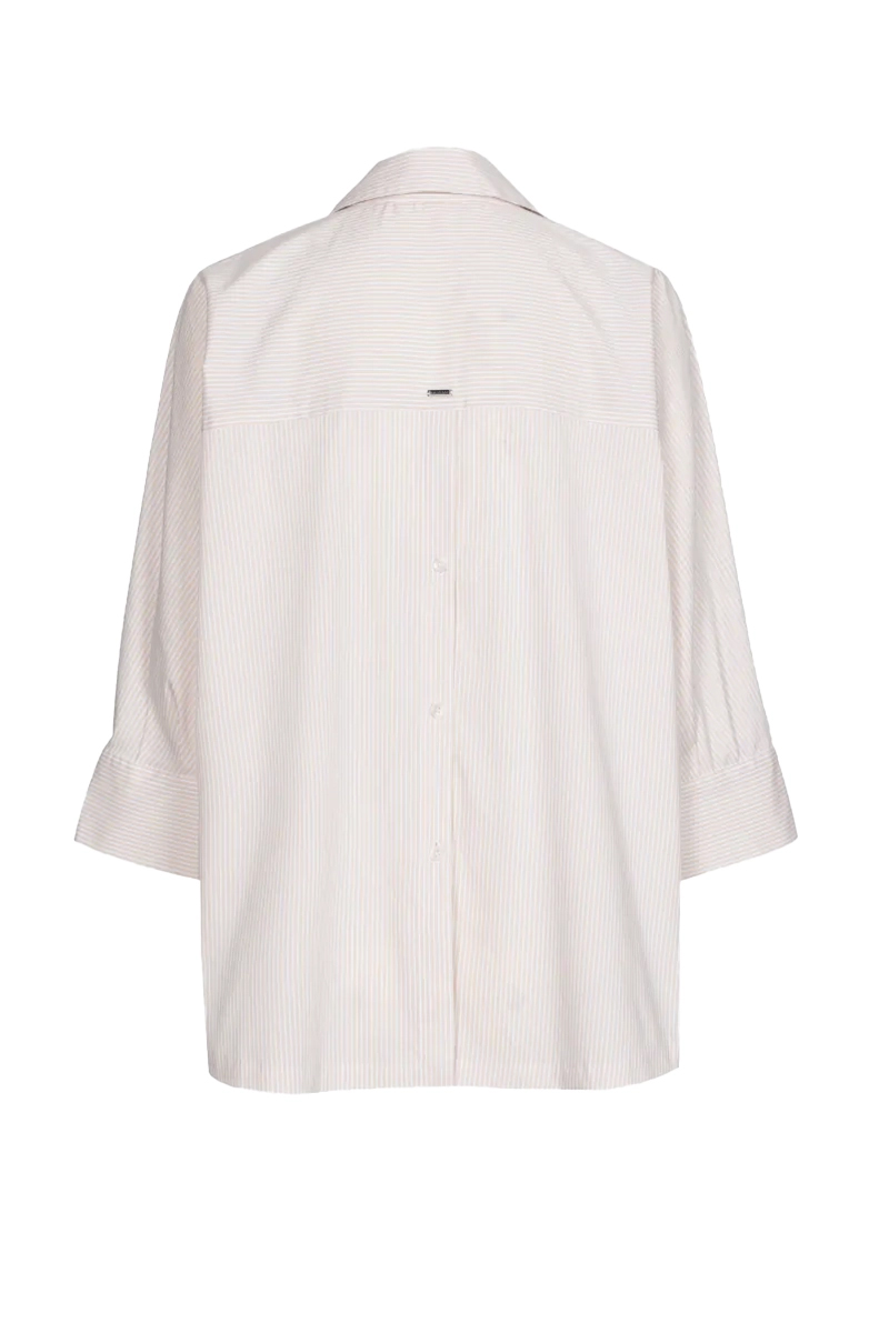 Dames blouse lange mouw bruin