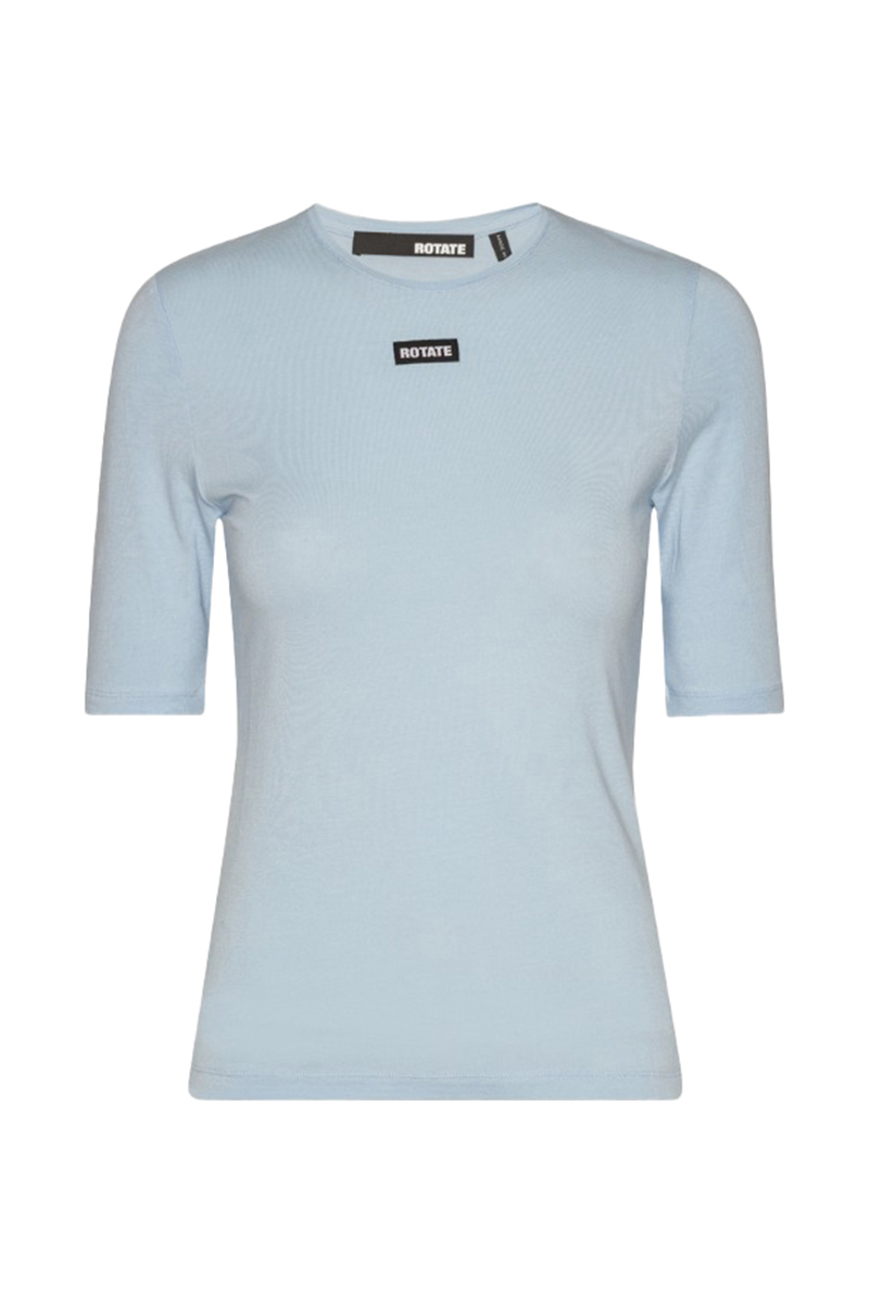 Dames t-shirt lange mouw blauw