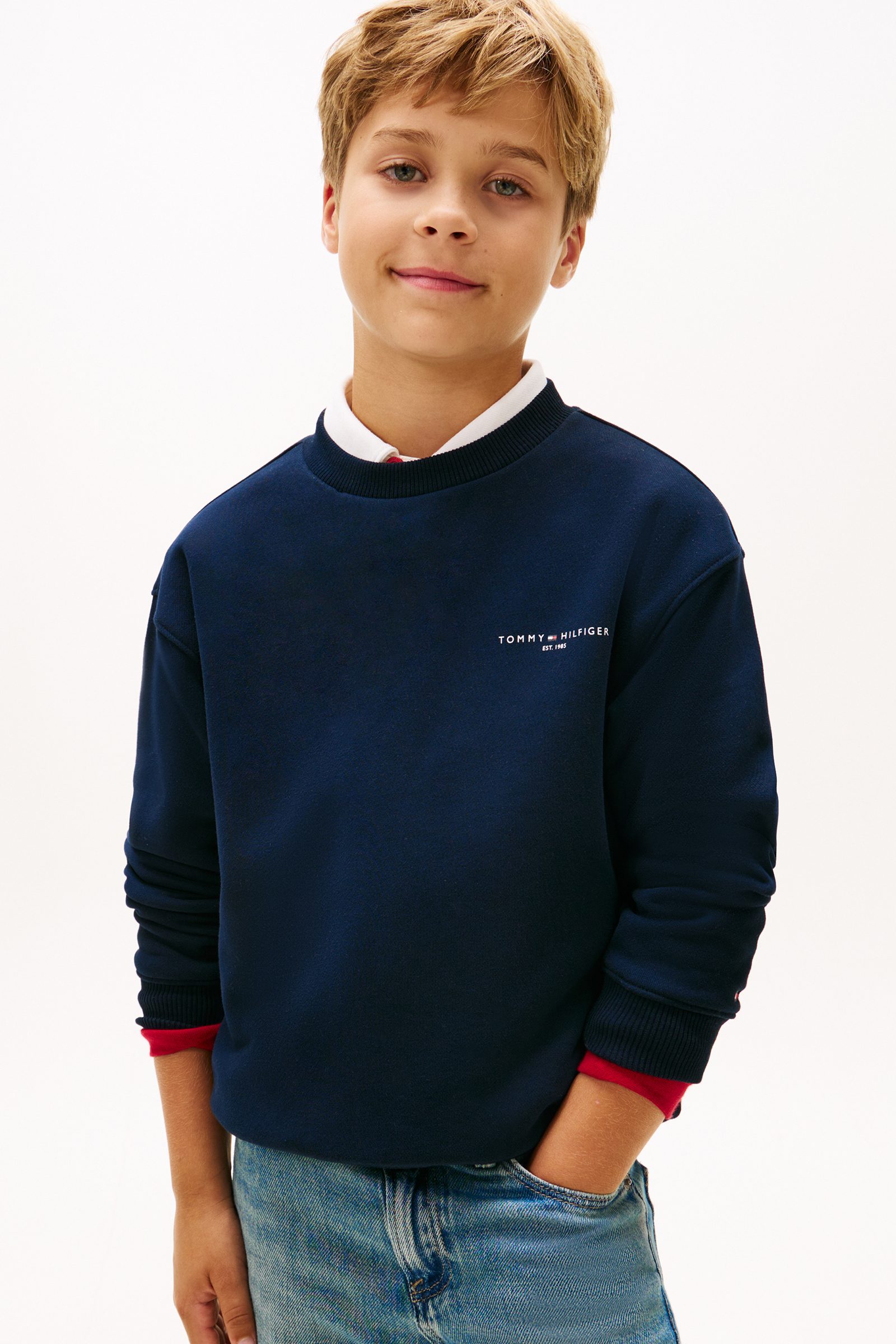 Jongens sweater blauw