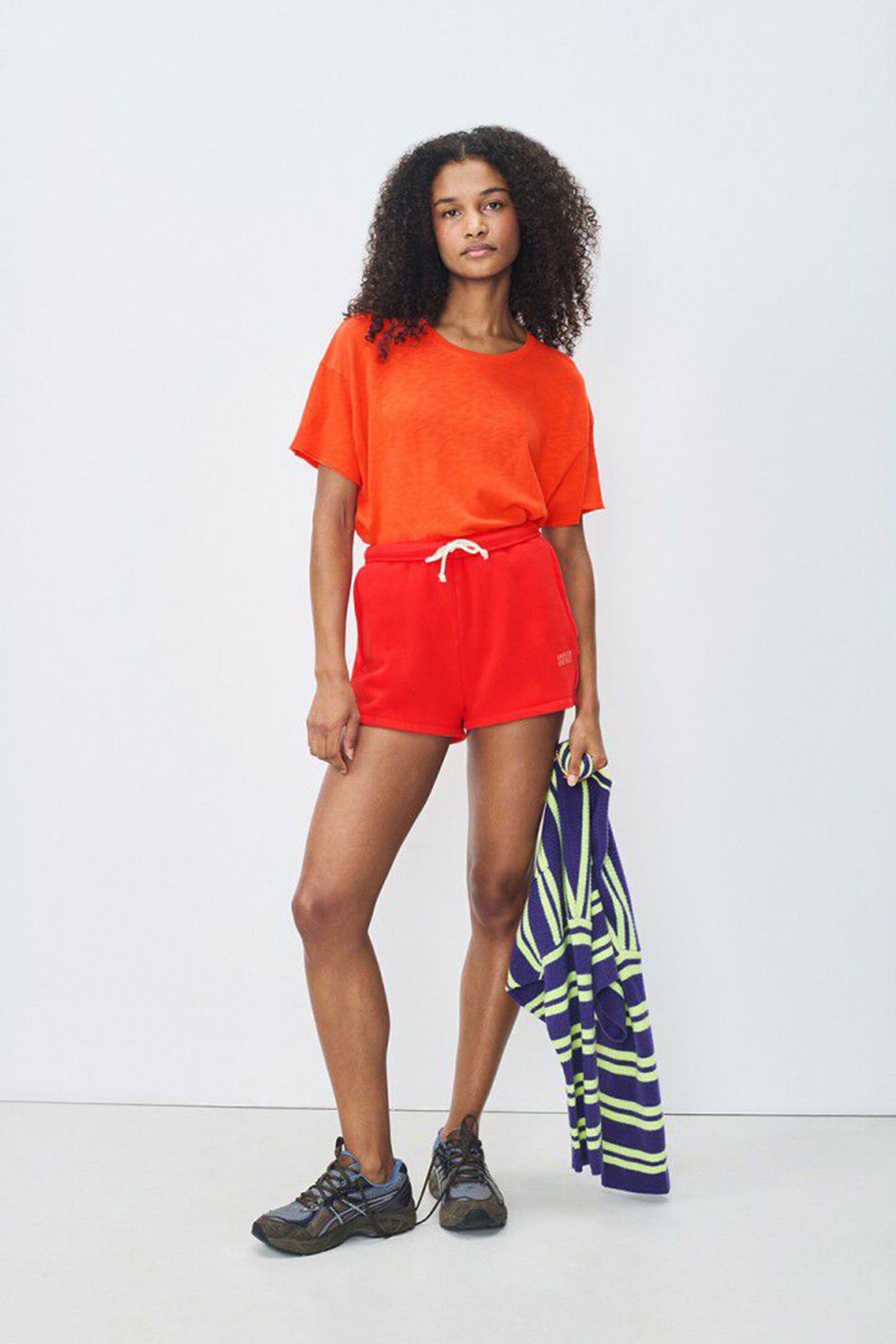 Dames short rood