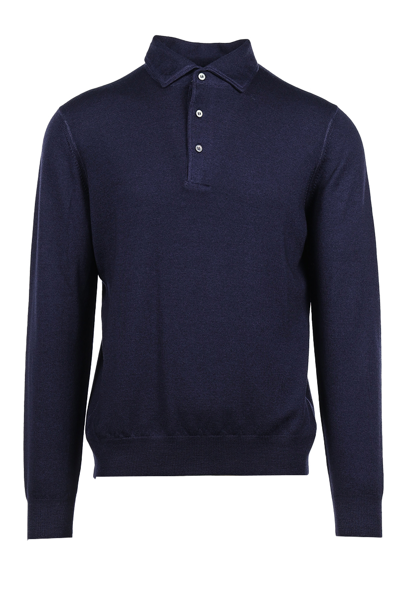Per Venti POLO L/SLV Blauw-1 1