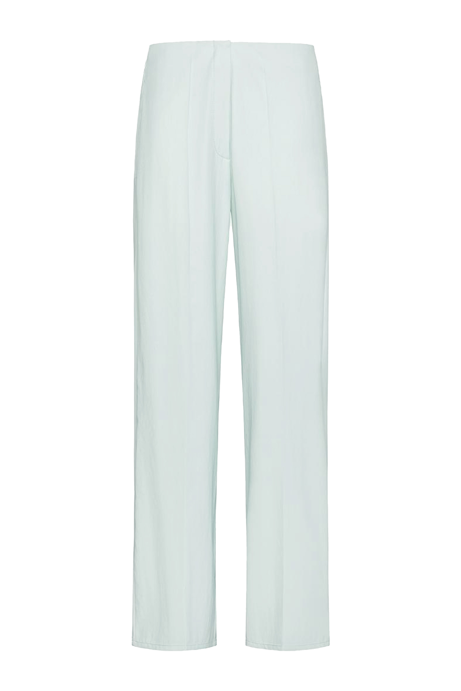Forte Forte Viscose cotton twill straight leg pants Blauw-1 1