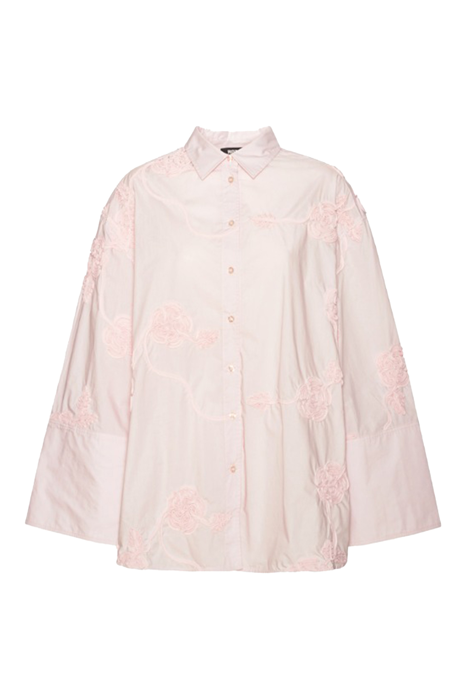 Dames blouse lange mouw rose